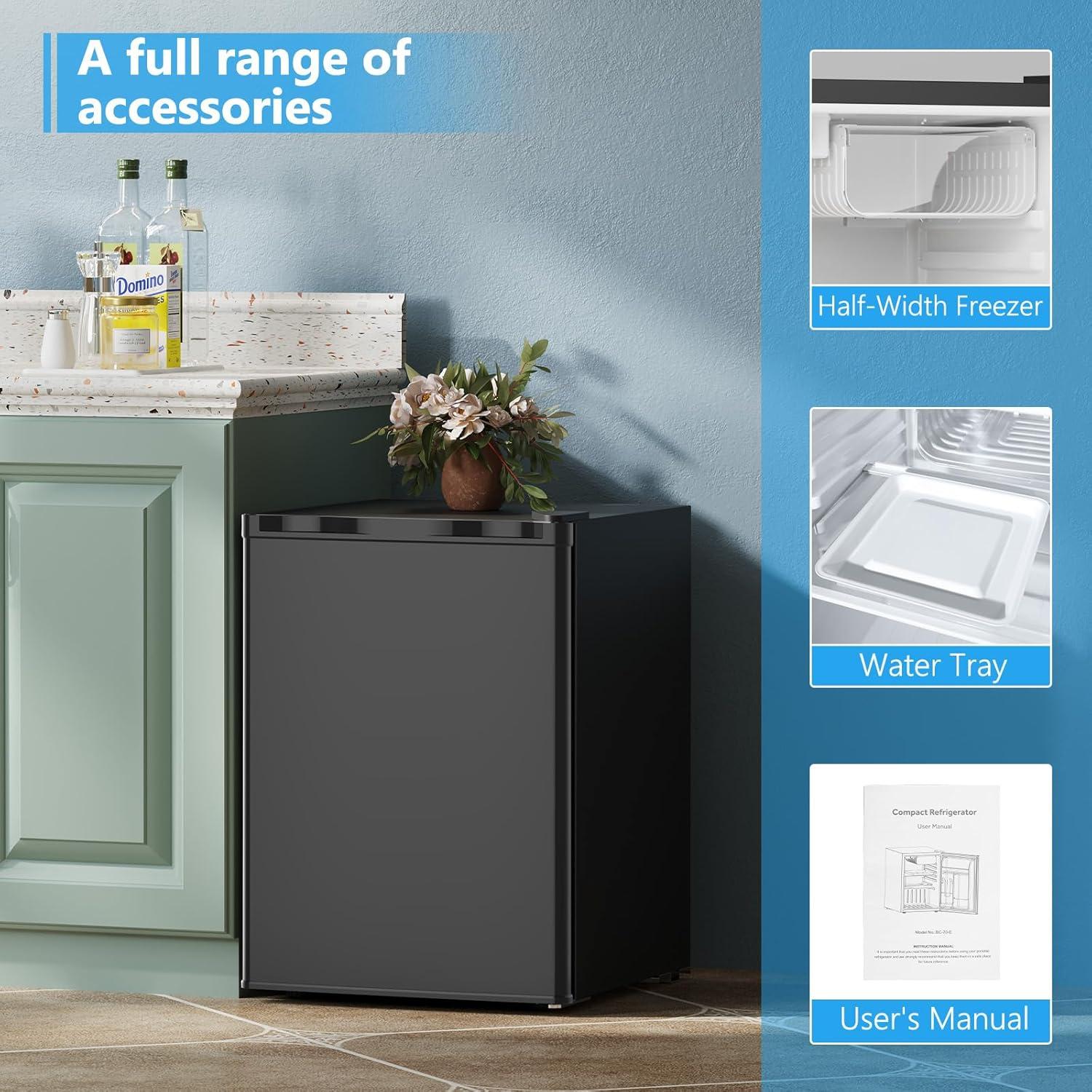 Nevera Mini COWSAR 2.6 Pies Cúbicos Compacta Negra