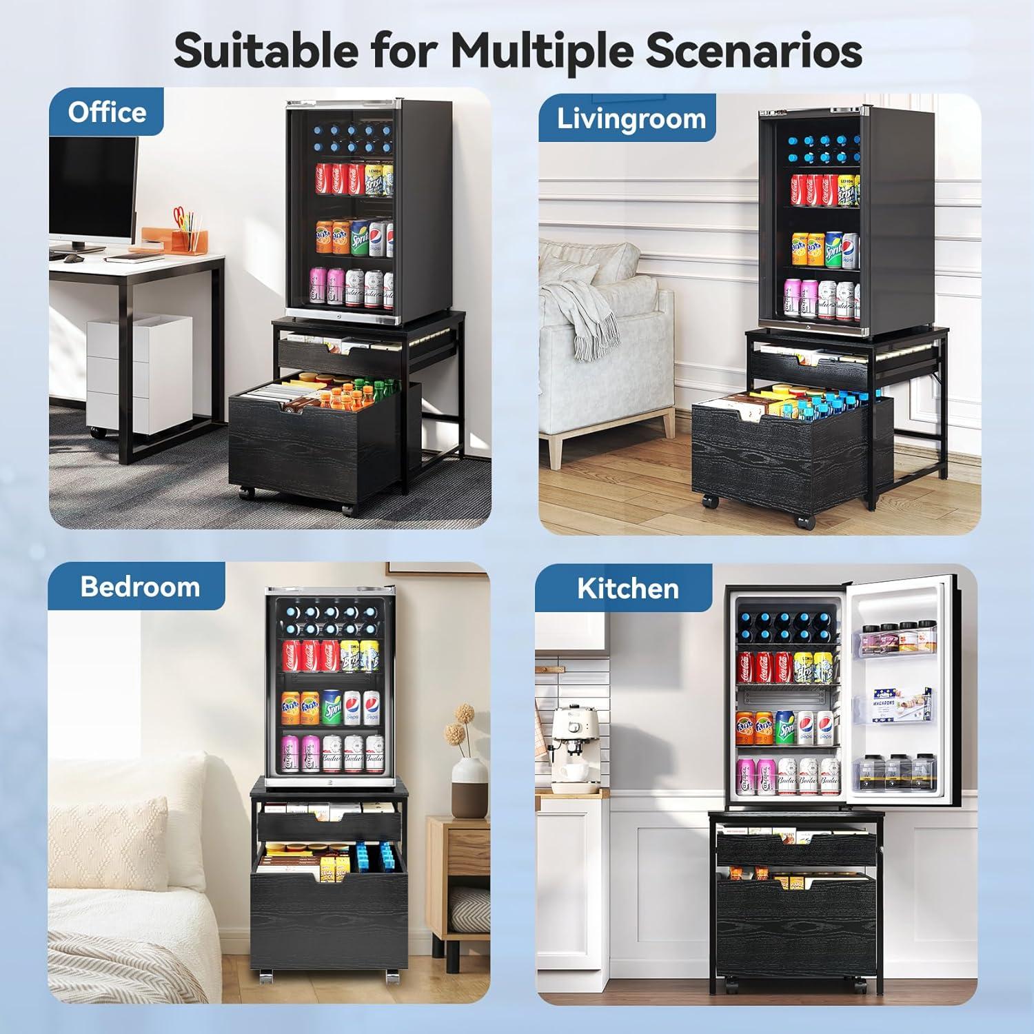 Soporte para Mini Refrigerador TC-HOMENY con Cajón 54.6x54.6cm