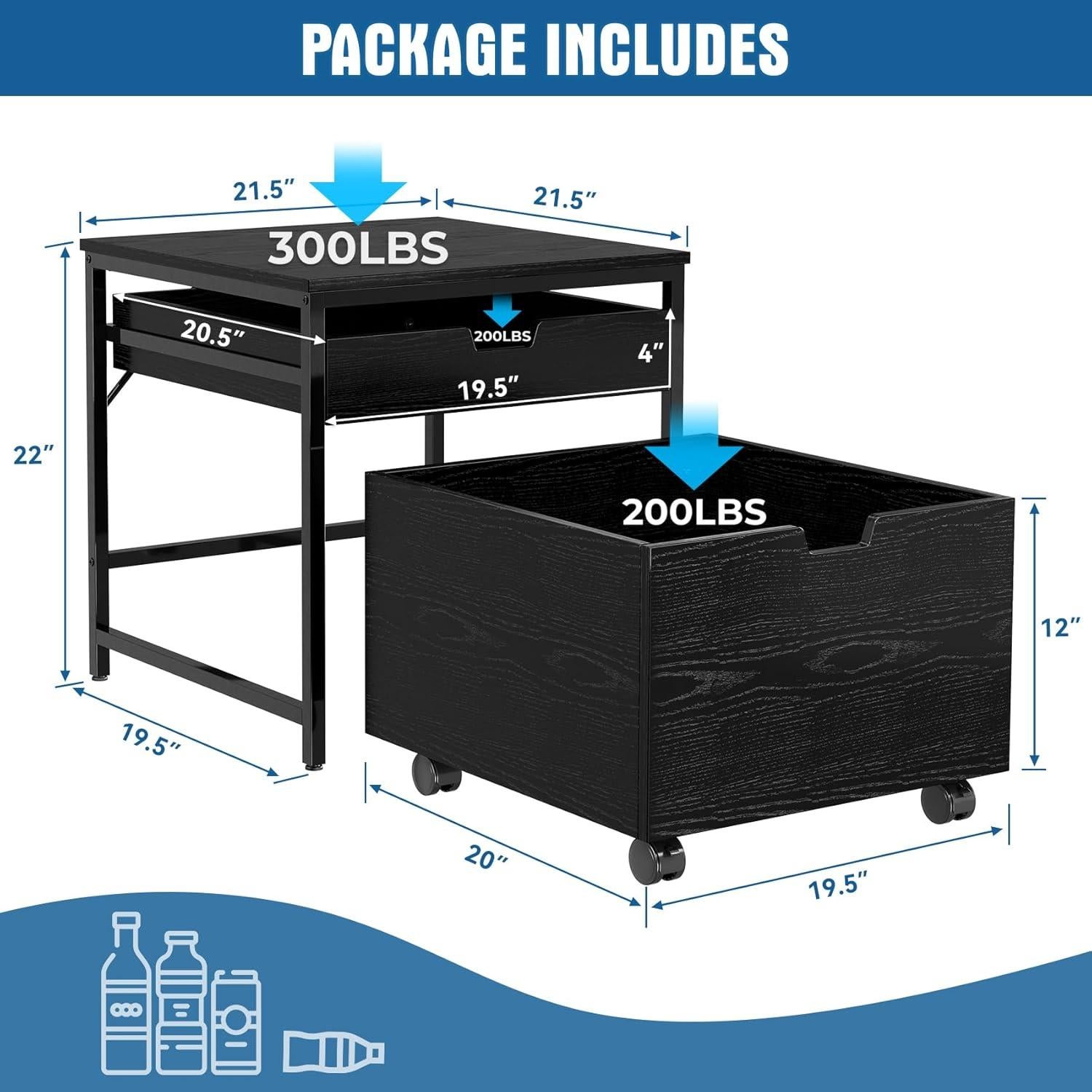 Soporte para Mini Refrigerador TC-HOMENY con Cajón 54.6x54.6cm