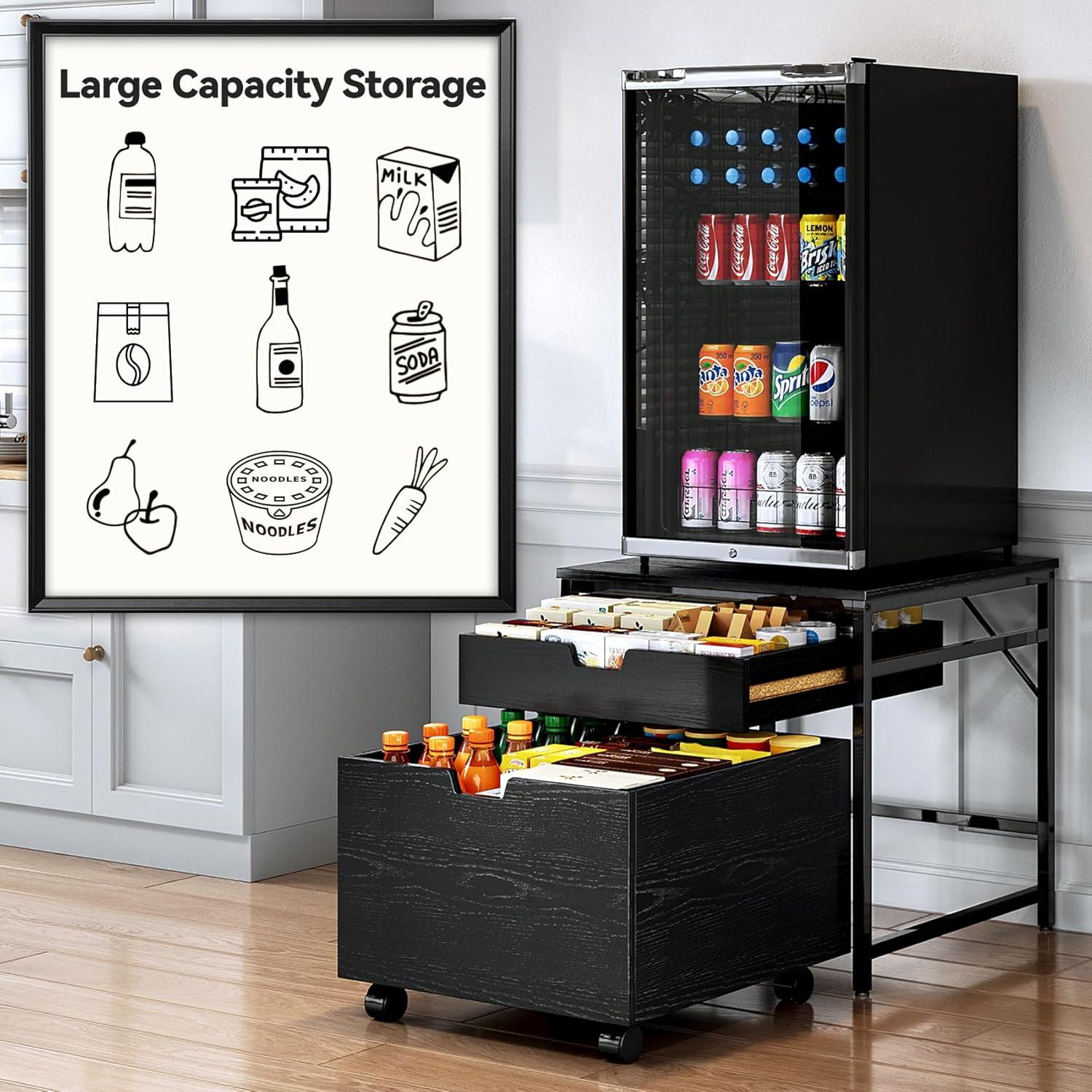 Soporte para Mini Refrigerador TC-HOMENY con Cajón 54.6x54.6cm