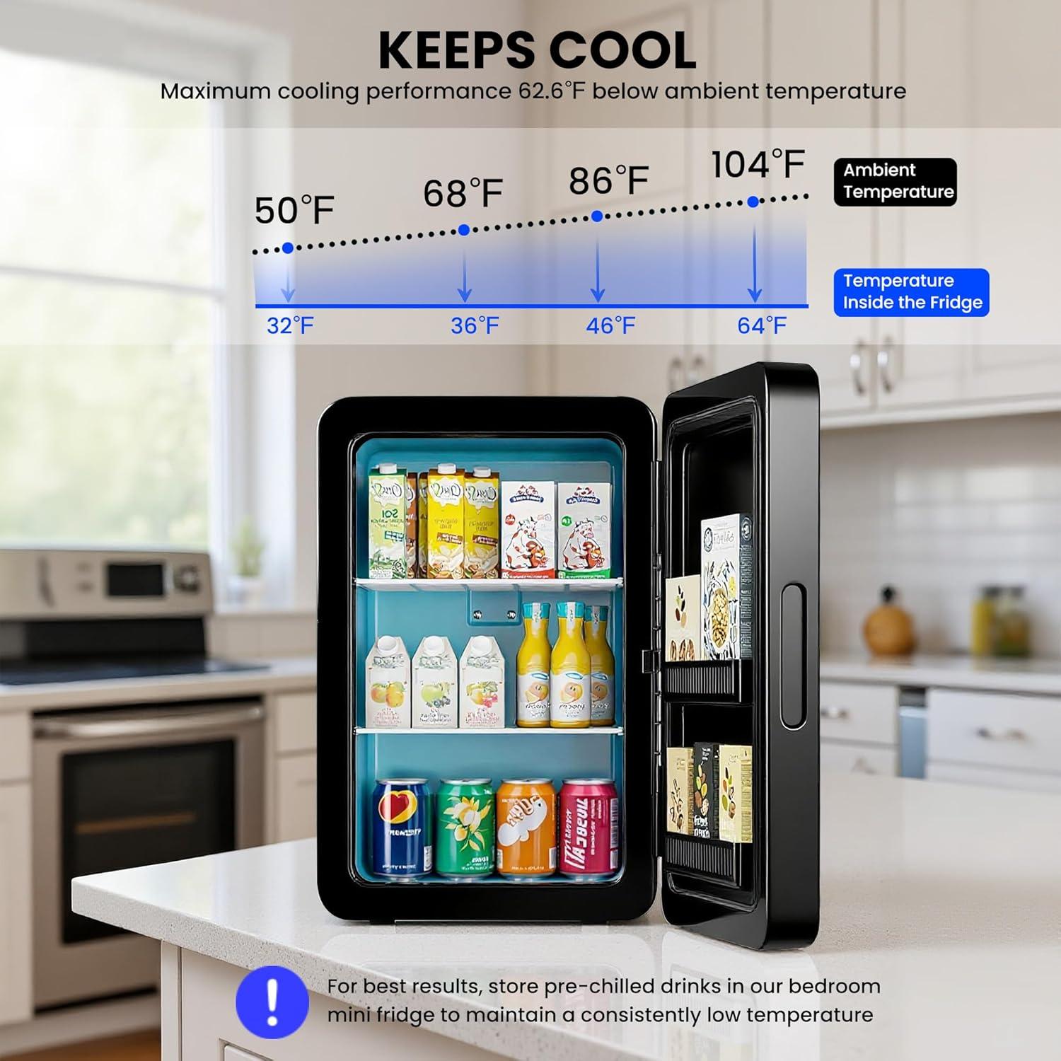 Mini Nevera Kikihuose 22L Portátil Enfriador y Calentador