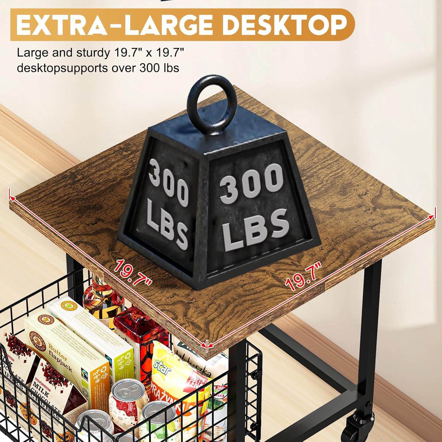 Soporte para Mini Nevera Hongtamoya con Ruedas 136 kg Marrón