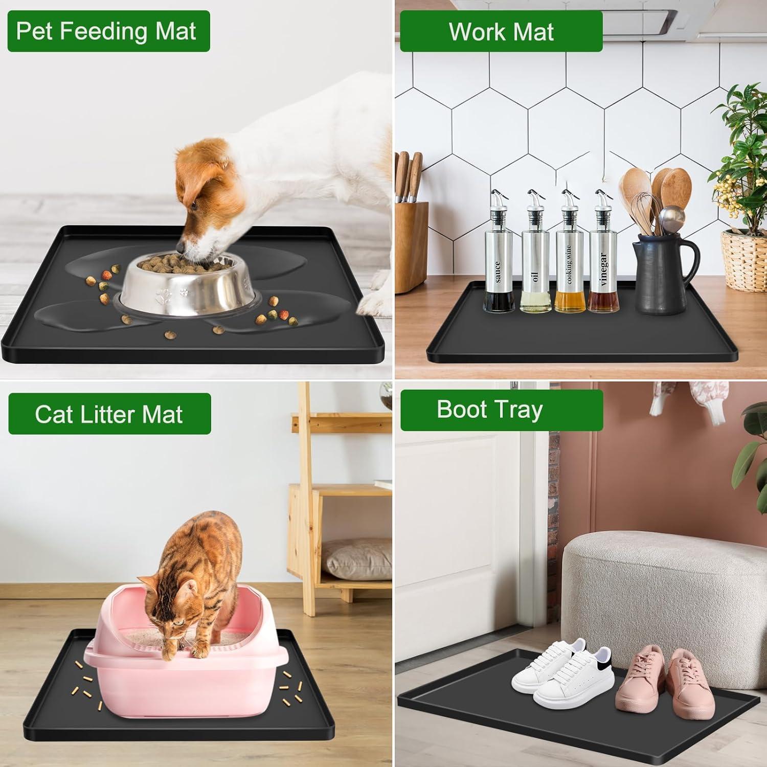 Alfombrilla de Silicona Pnsicei para Mini Nevera 60.96x60.96cm Negra