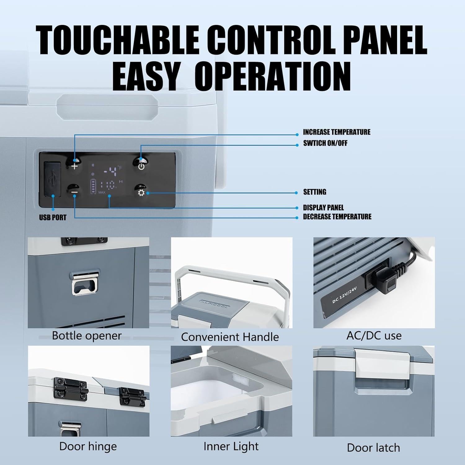Nevera Portátil Alpicool LGMP8 8 Cuartos 12V para Camping