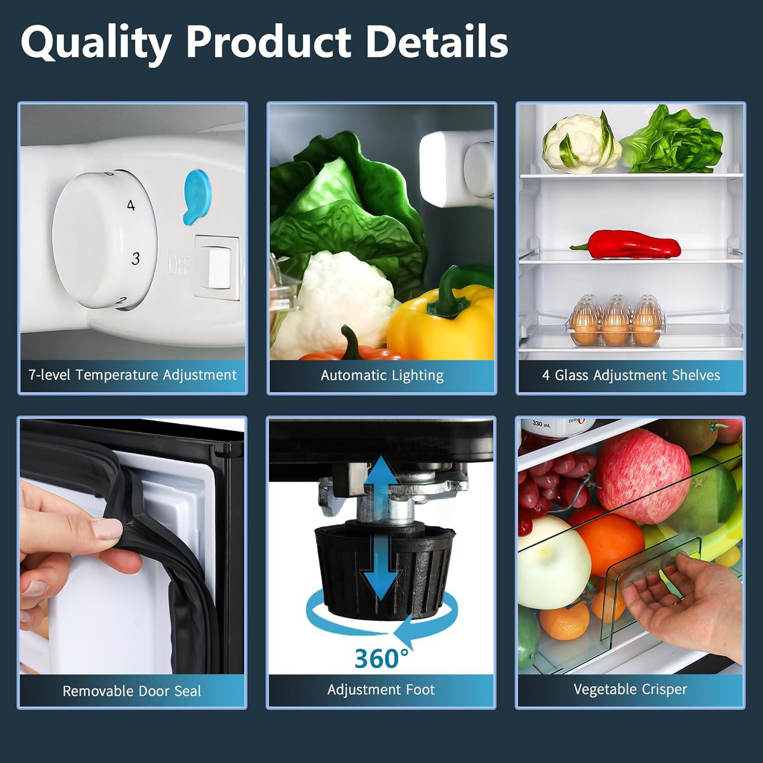 Refrigerador Doble Puerta Cucina Magica 5.0 Pies Cúbicos Negro