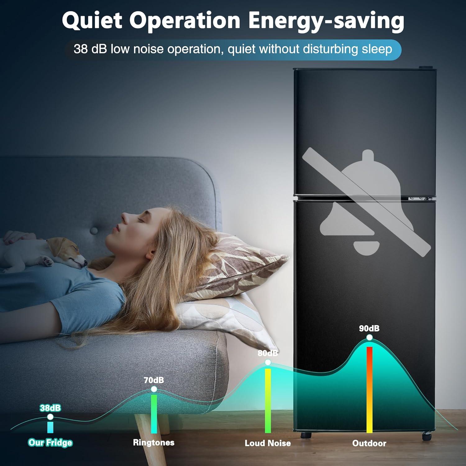 Refrigerador Doble Puerta Cucina Magica 5.0 Pies Cúbicos Negro