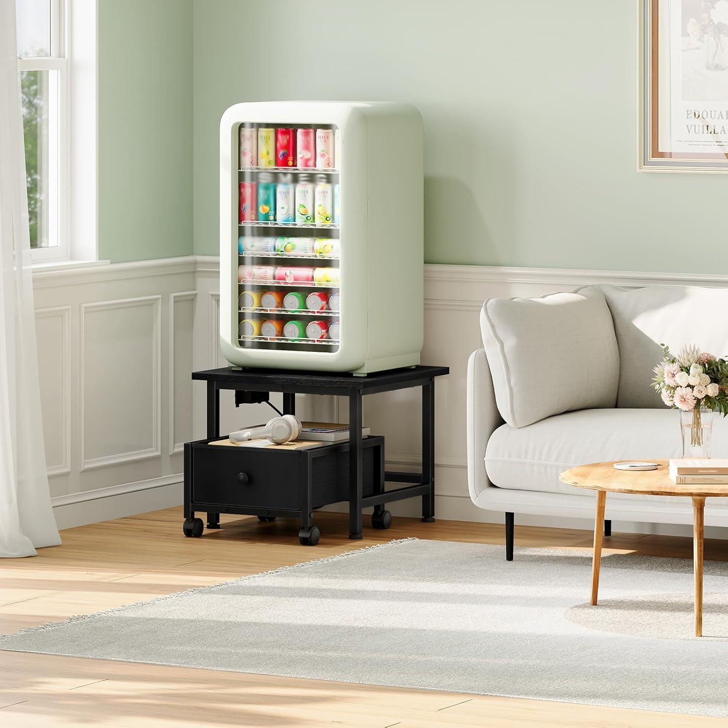 Soporte para Mini Nevera HOOBRO con Estante y Toma de Corriente