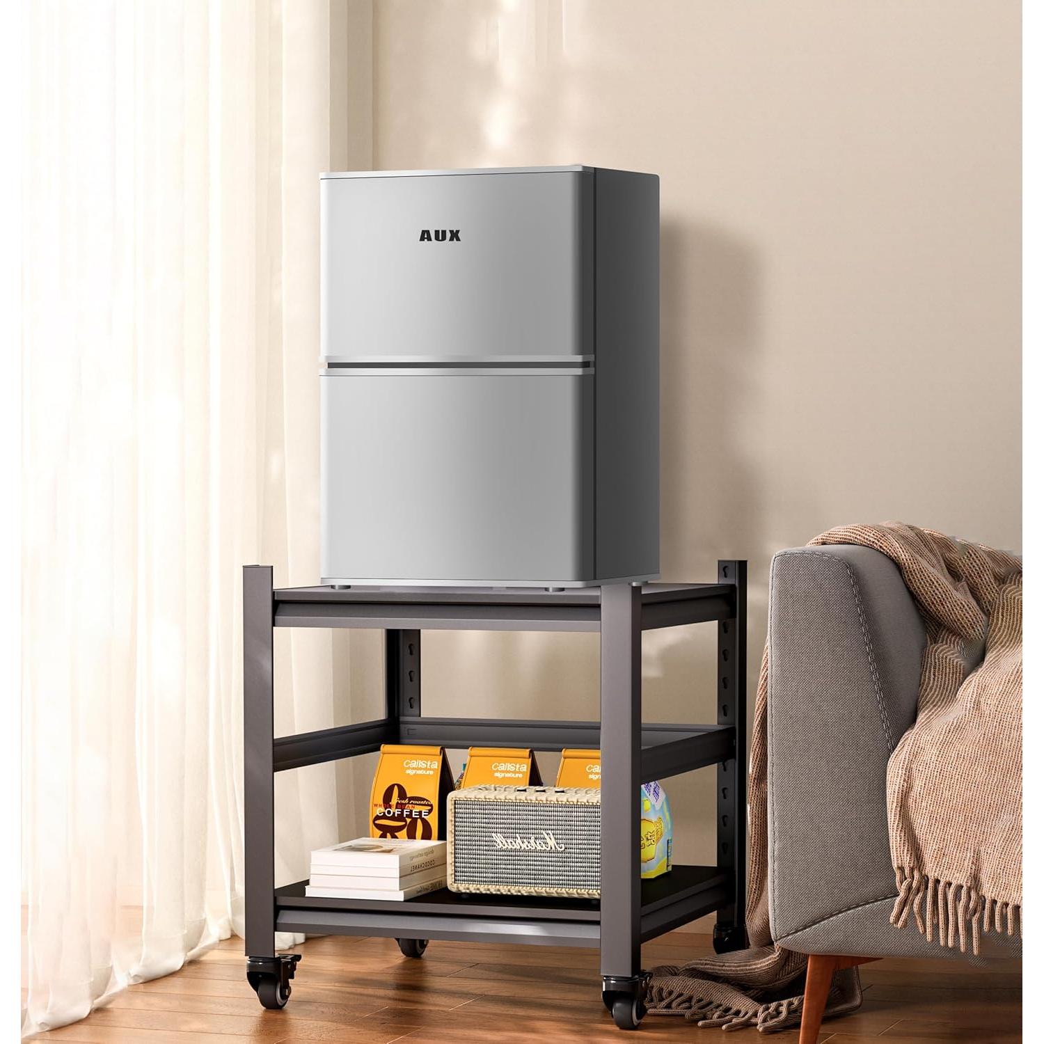 Soporte para Mini Nevera Phonando con Ruedas y Almacenamiento