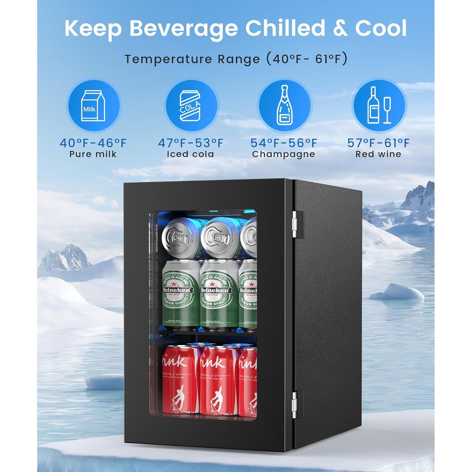 Mini Nevera Kismile JC-18 18L 0.6 Pies Cúbicos para Bebidas