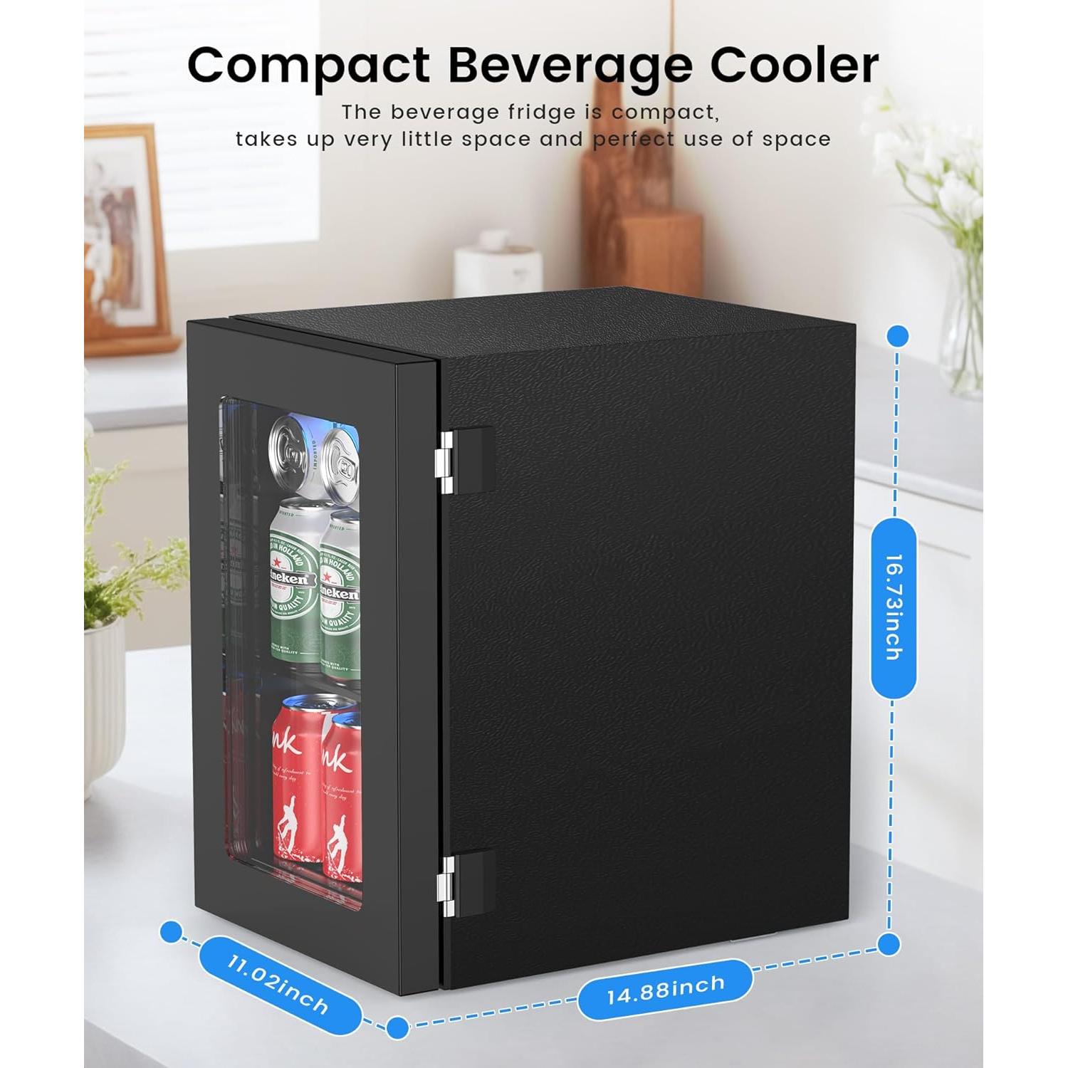 Mini Nevera Kismile JC-18 18L 0.6 Pies Cúbicos para Bebidas