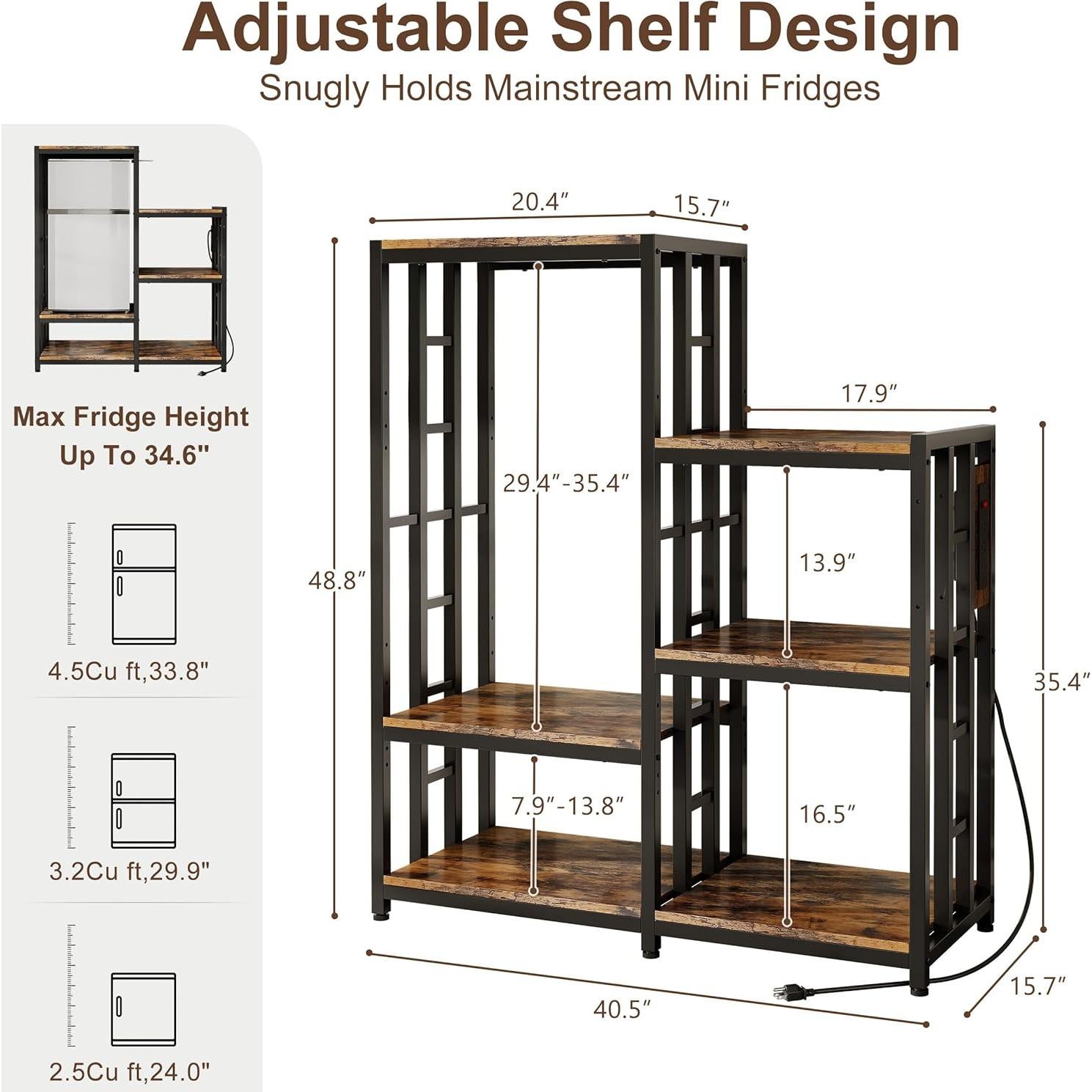 Estante Organizador MAJALiS para Mini Refrigerador con Toma de Corriente