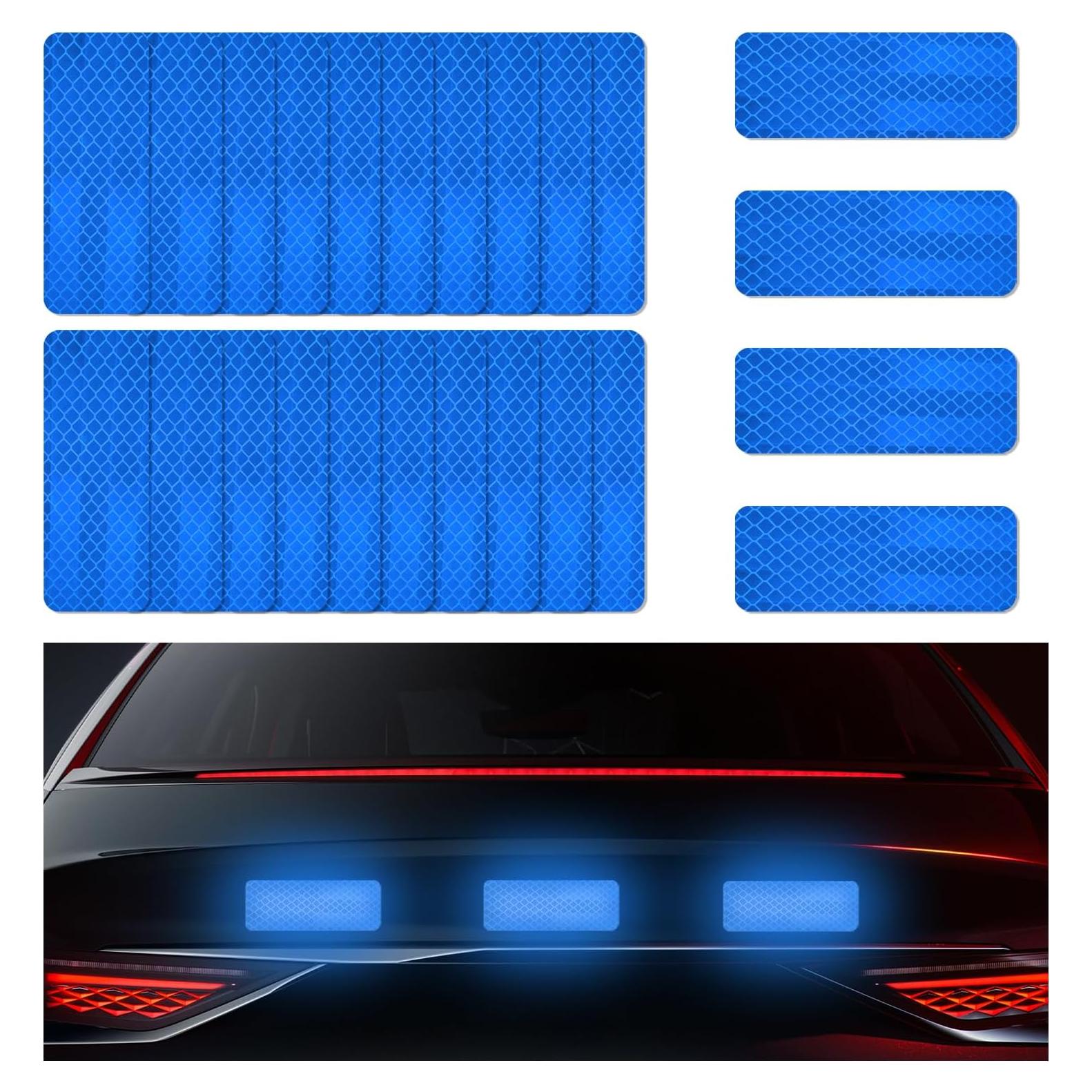 Calcomanías Reflectantes de Advertencia DXNQ 24 Piezas Azul