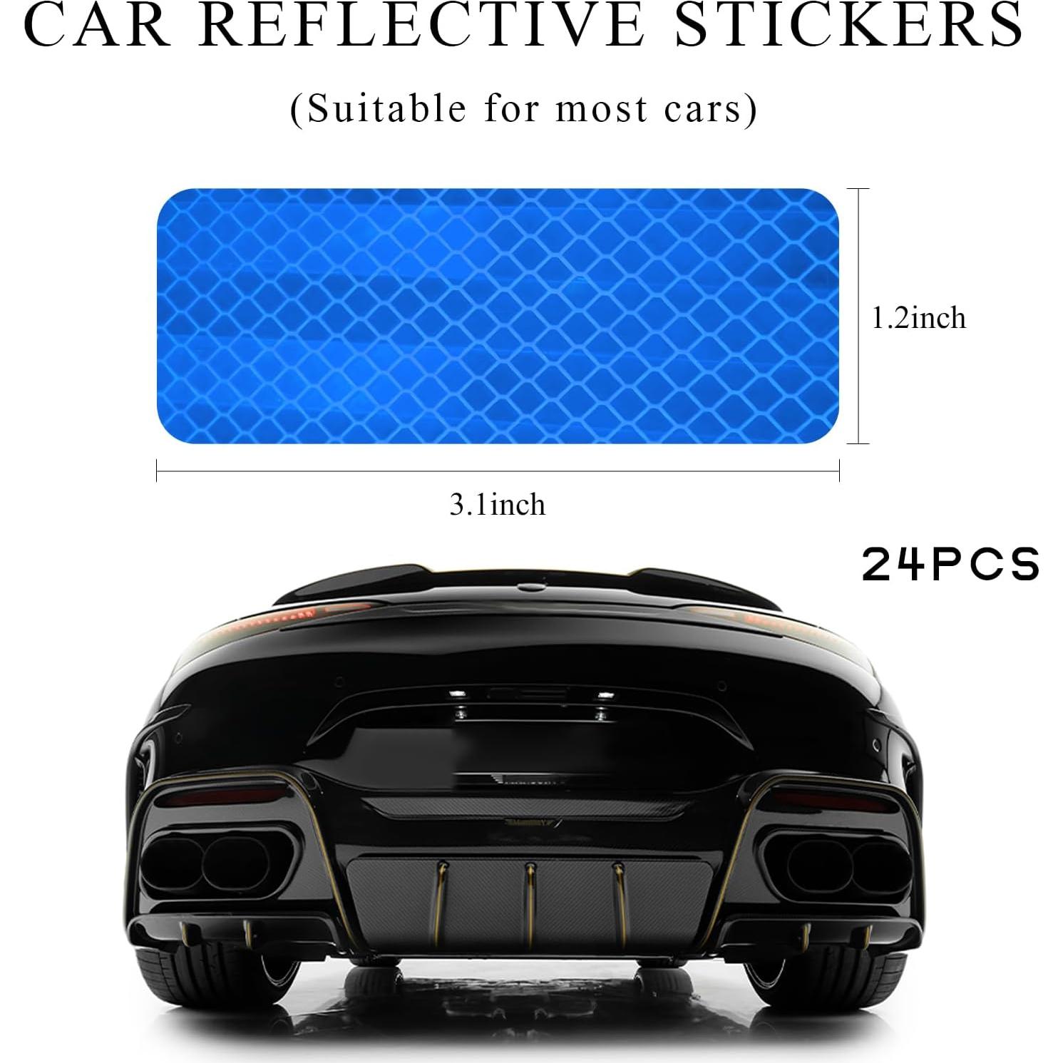 Calcomanías Reflectantes de Advertencia DXNQ 24 Piezas Azul