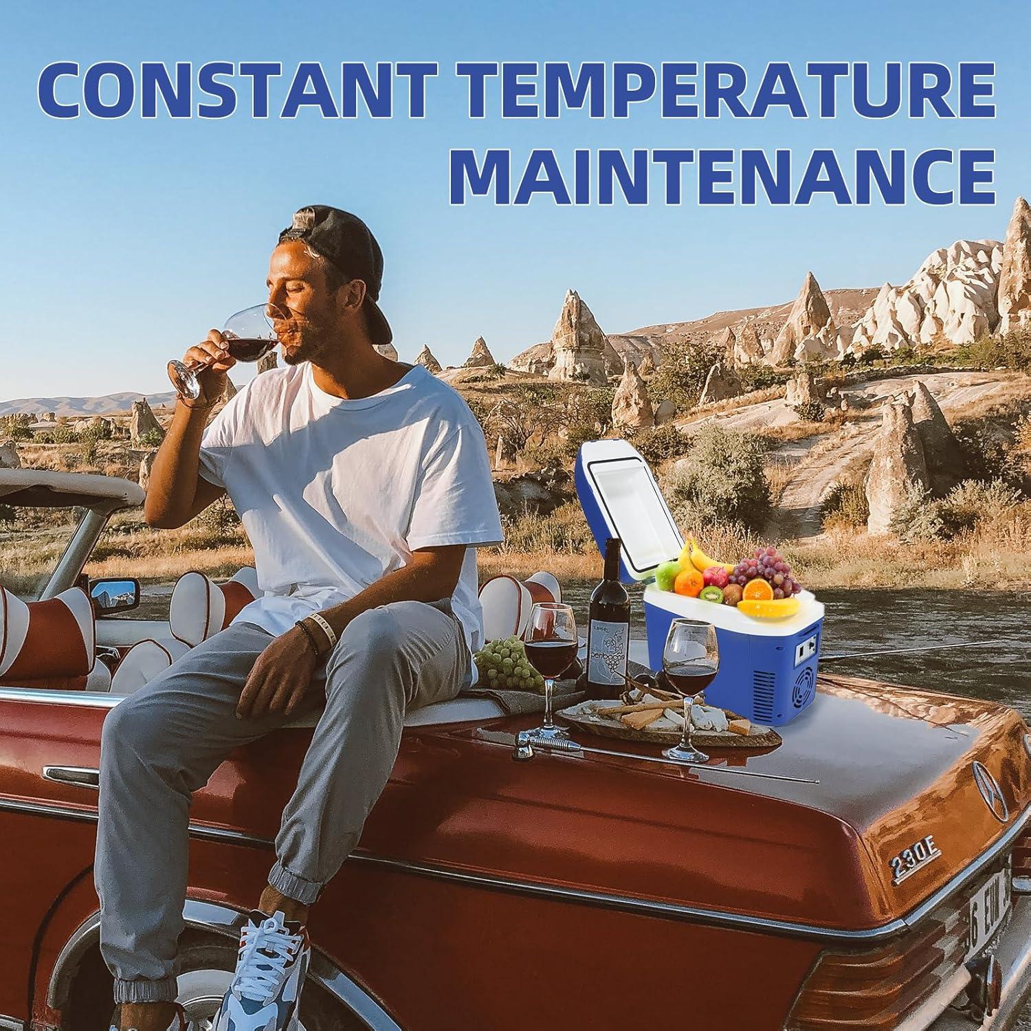 Mini Nevera IceBlue 7L Azul Portátil para Dormitorio y Viaje