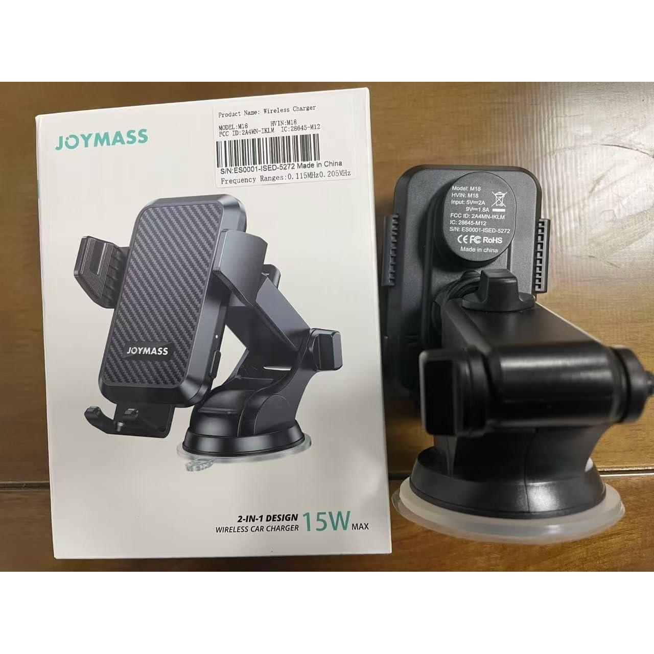 Cargador Inalámbrico para Auto JOYMASS 15W Soporte Teléfono