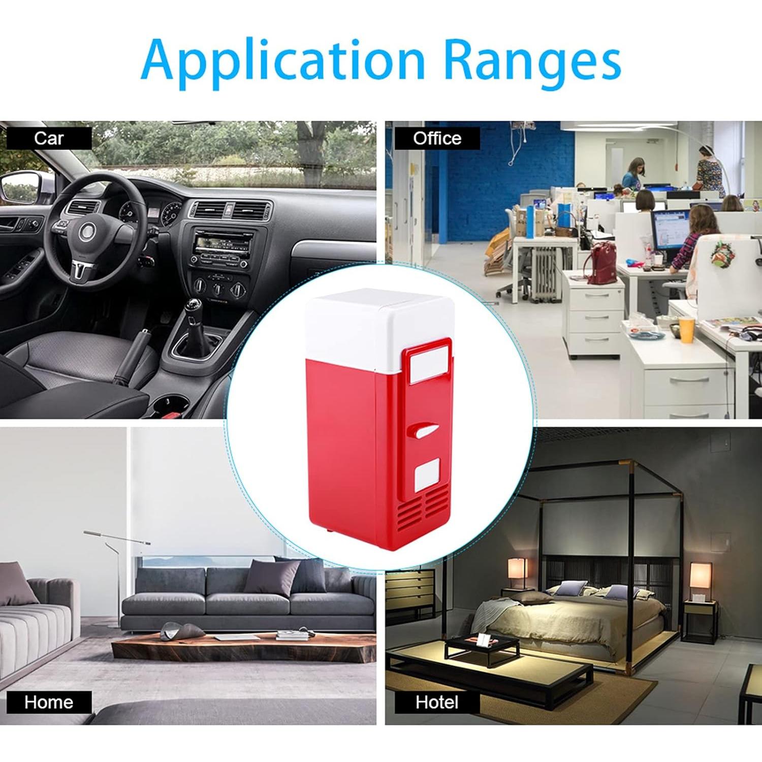 Mini Refrigerador USB TOPINCN Enfriador y Calentador 19.4cm Rojo