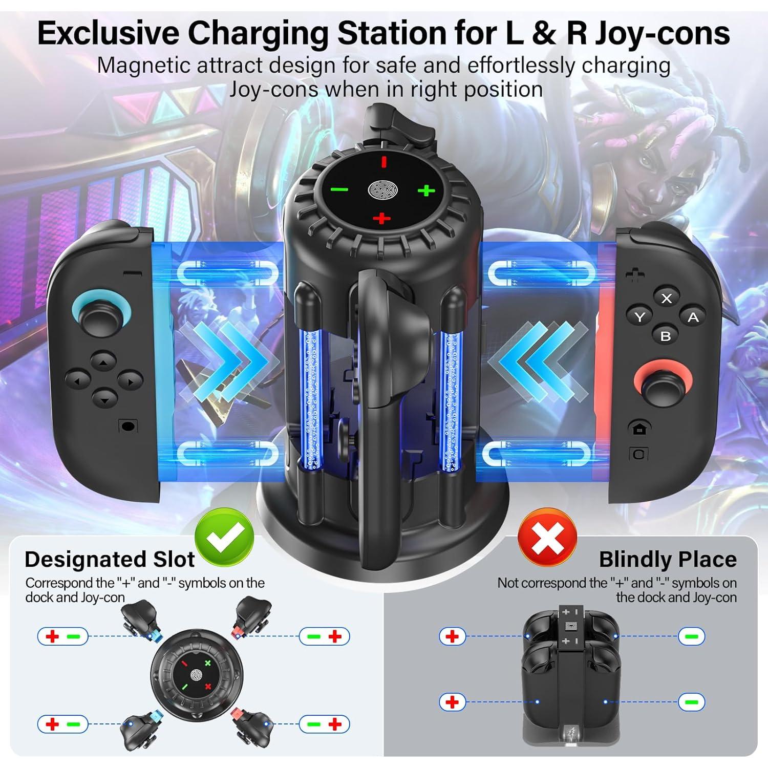 Cargador Rápido Magnético para Joy-Con Nintendo Switch 2