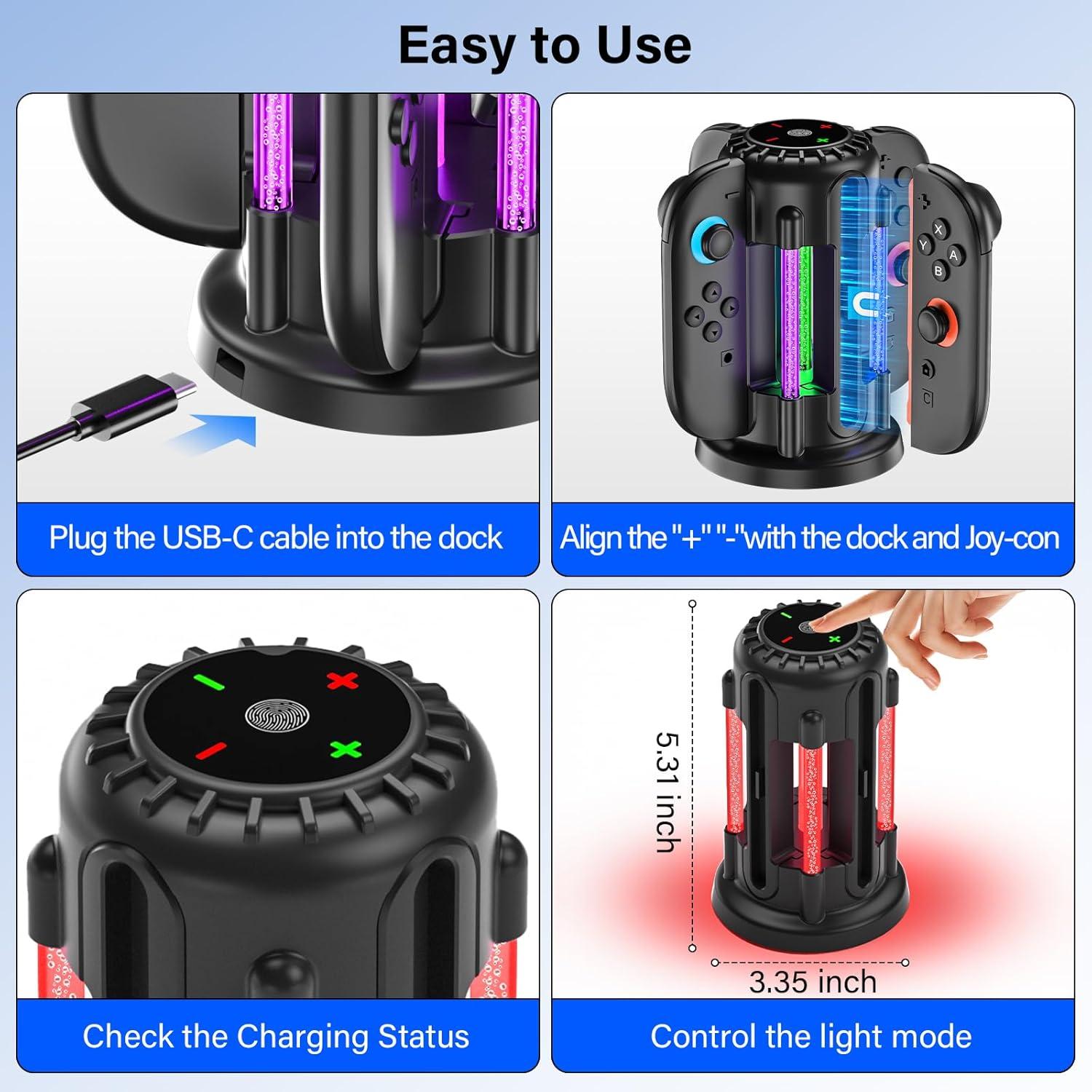 Cargador Rápido Magnético para Joy-Con Nintendo Switch 2