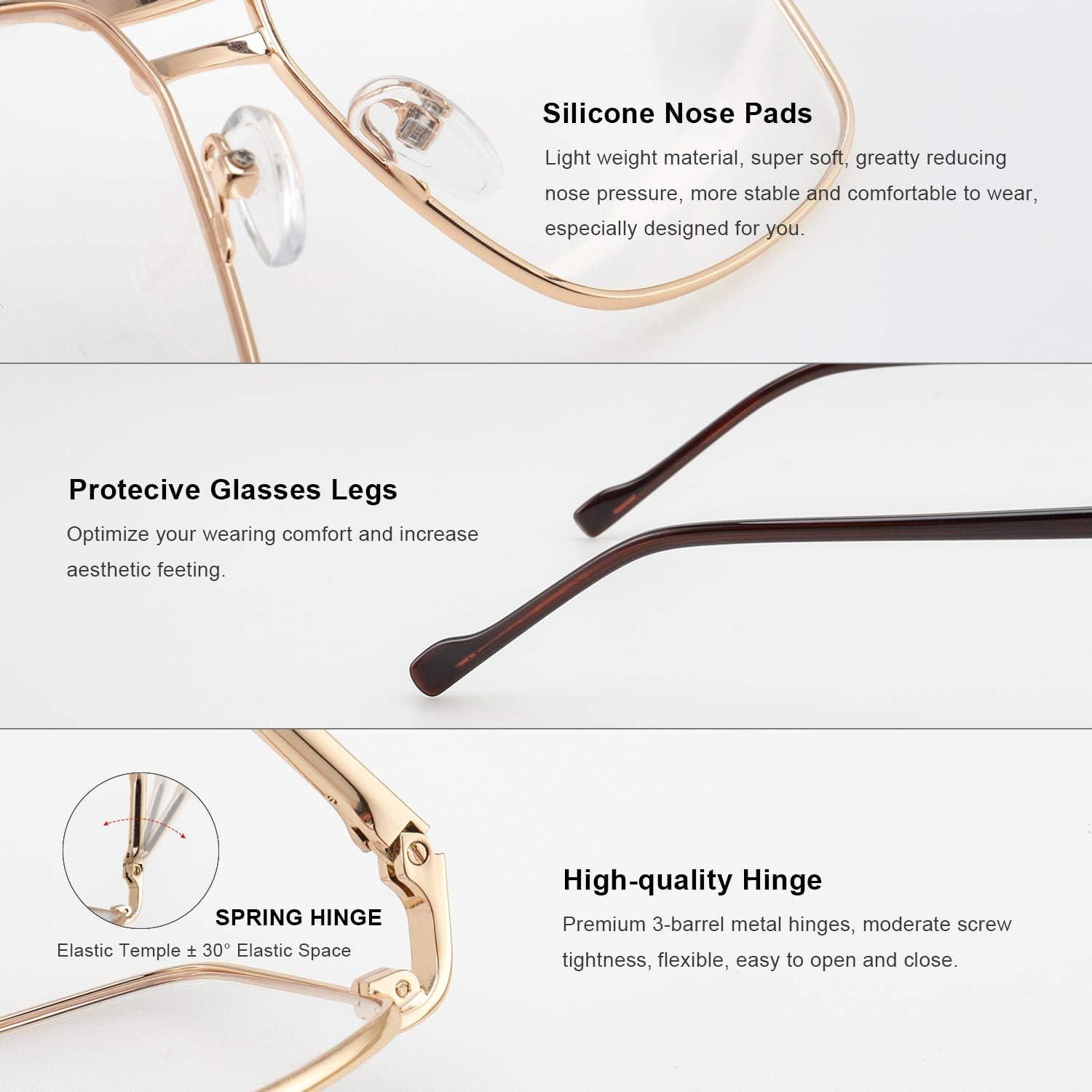 Gafas de lectura RB.Pilot oro 1.0x anti luz azul