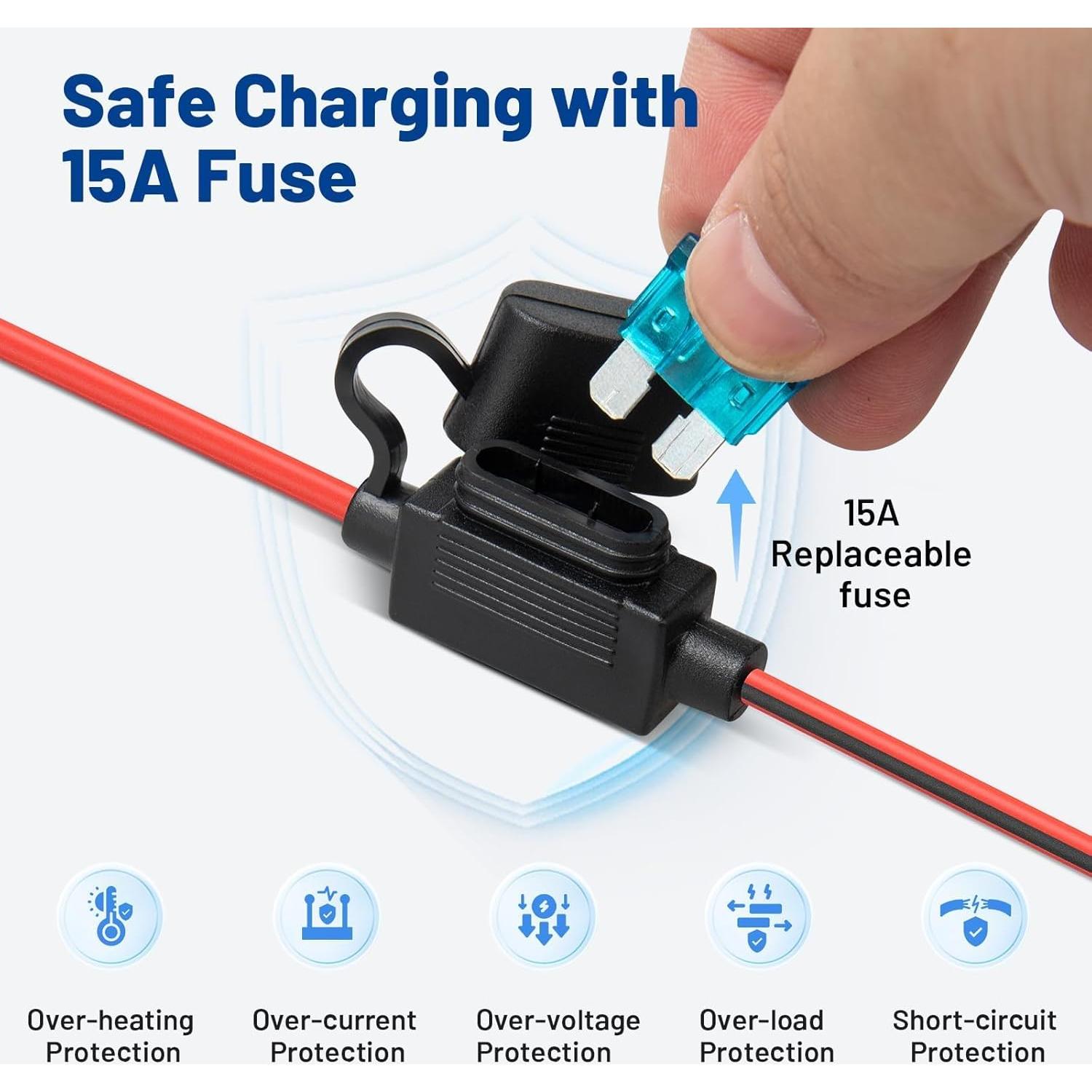 Cable de Alimentación 12V Anina para Nevera de Coche 3m