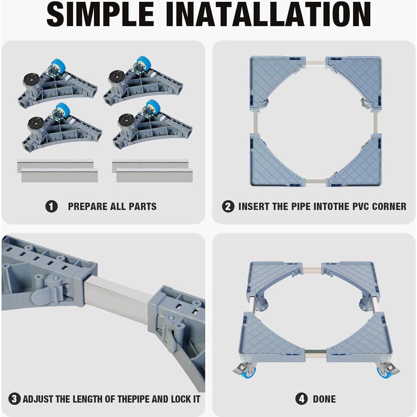 Soporte Ajustable BIG RED para Mini Nevera y Lavadora - 272 kg