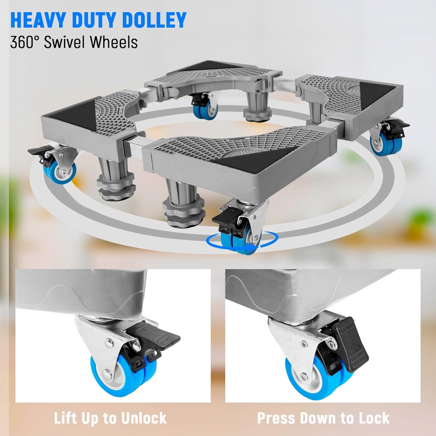 Soporte para Mini Nevera DUPDMKIN con 8 Ruedas y 4 Patas