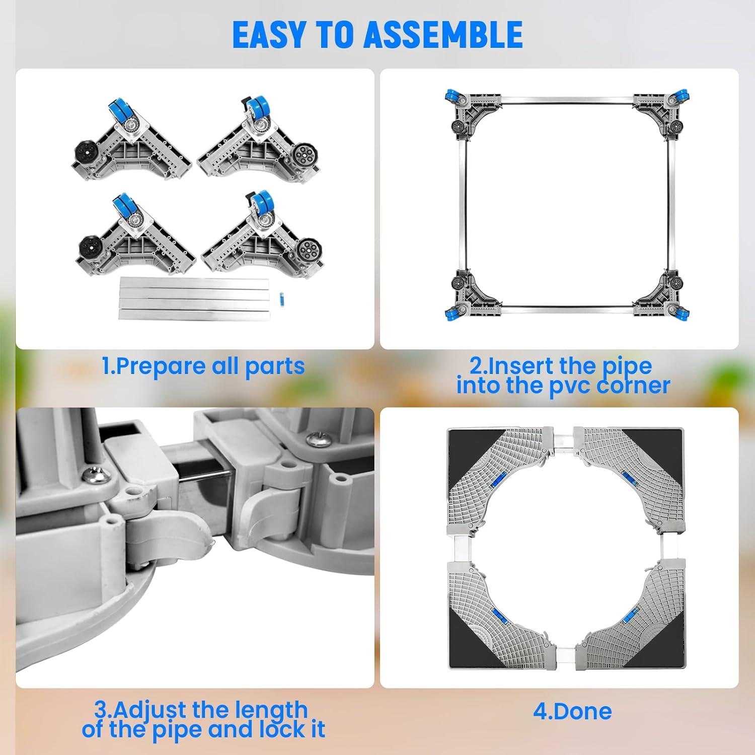 Soporte para Mini Nevera DUPDMKIN con 8 Ruedas y 4 Patas