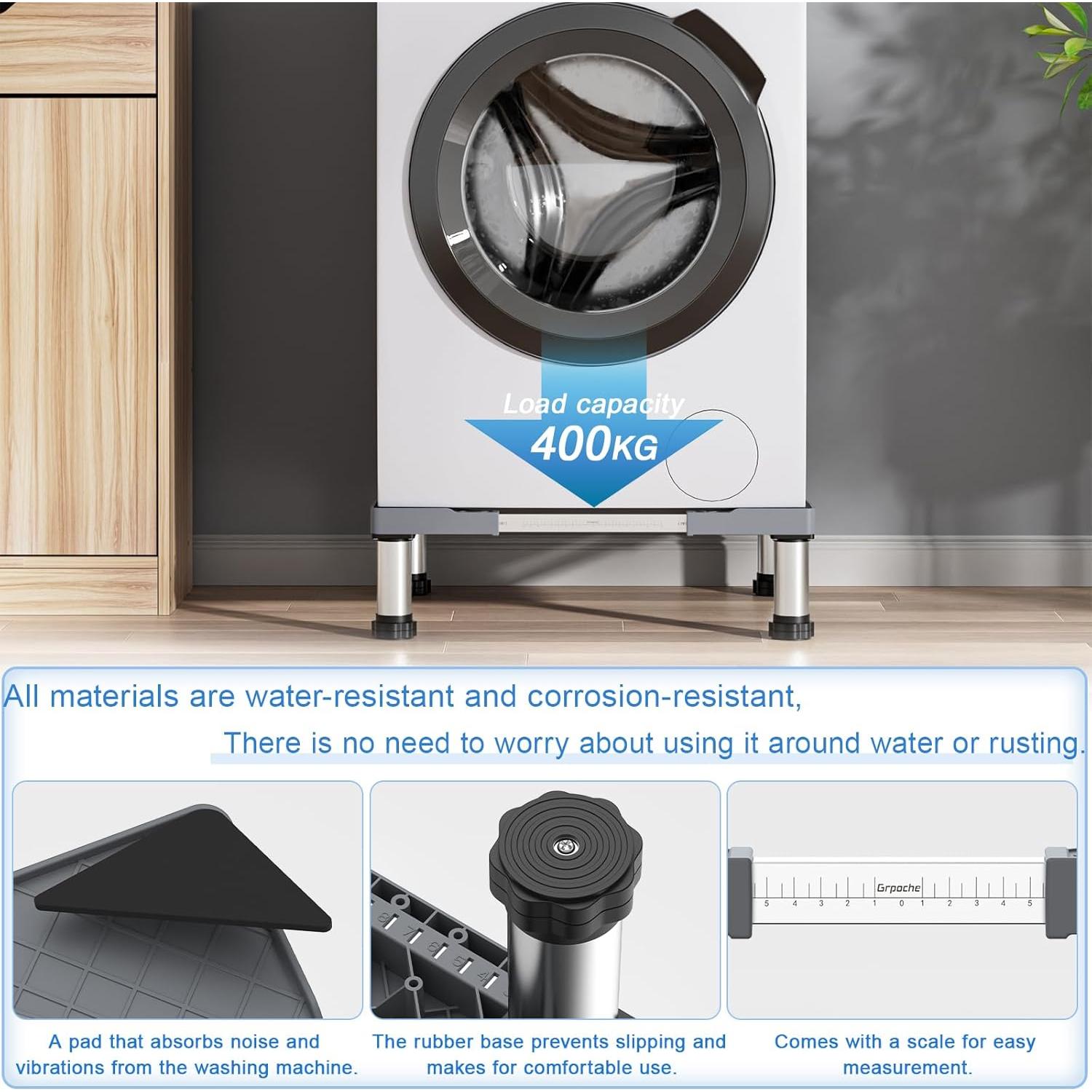 Soporte Ajustable para Mini Nevera GRPOCHE 45-65 cm Gris