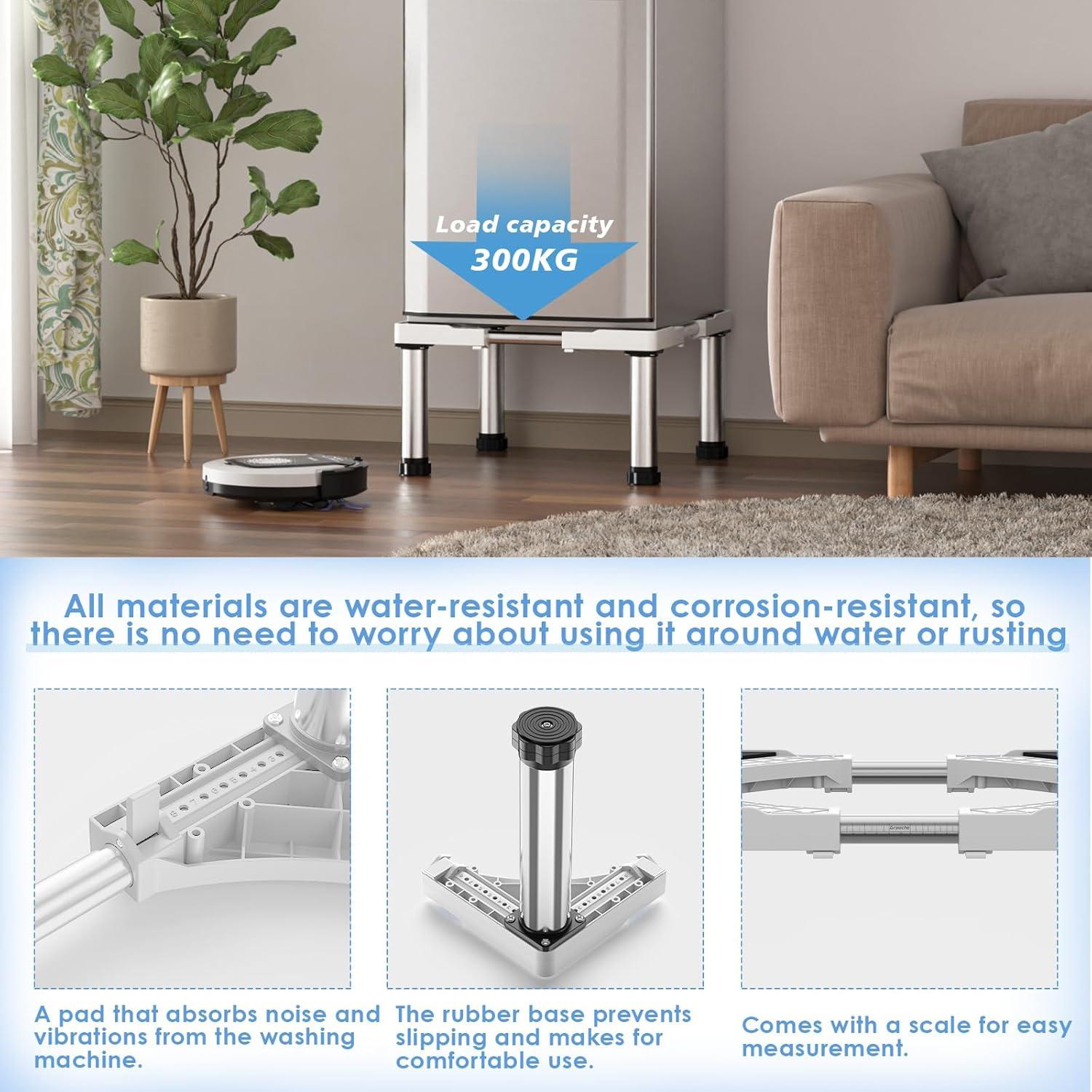 Soporte Ajustable para Mini Nevera GRPOCHE Blanco 25-65 cm