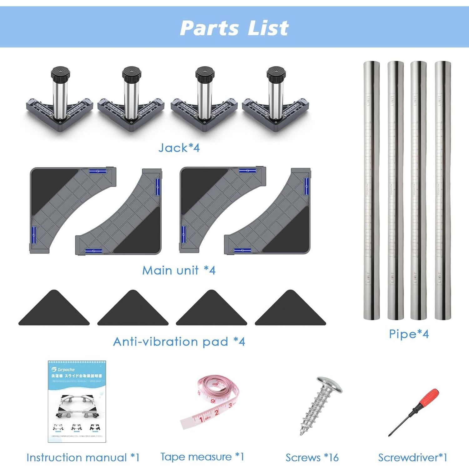 Soporte Ajustable para Mini Nevera GRPOCHE 20-23 cm Gris