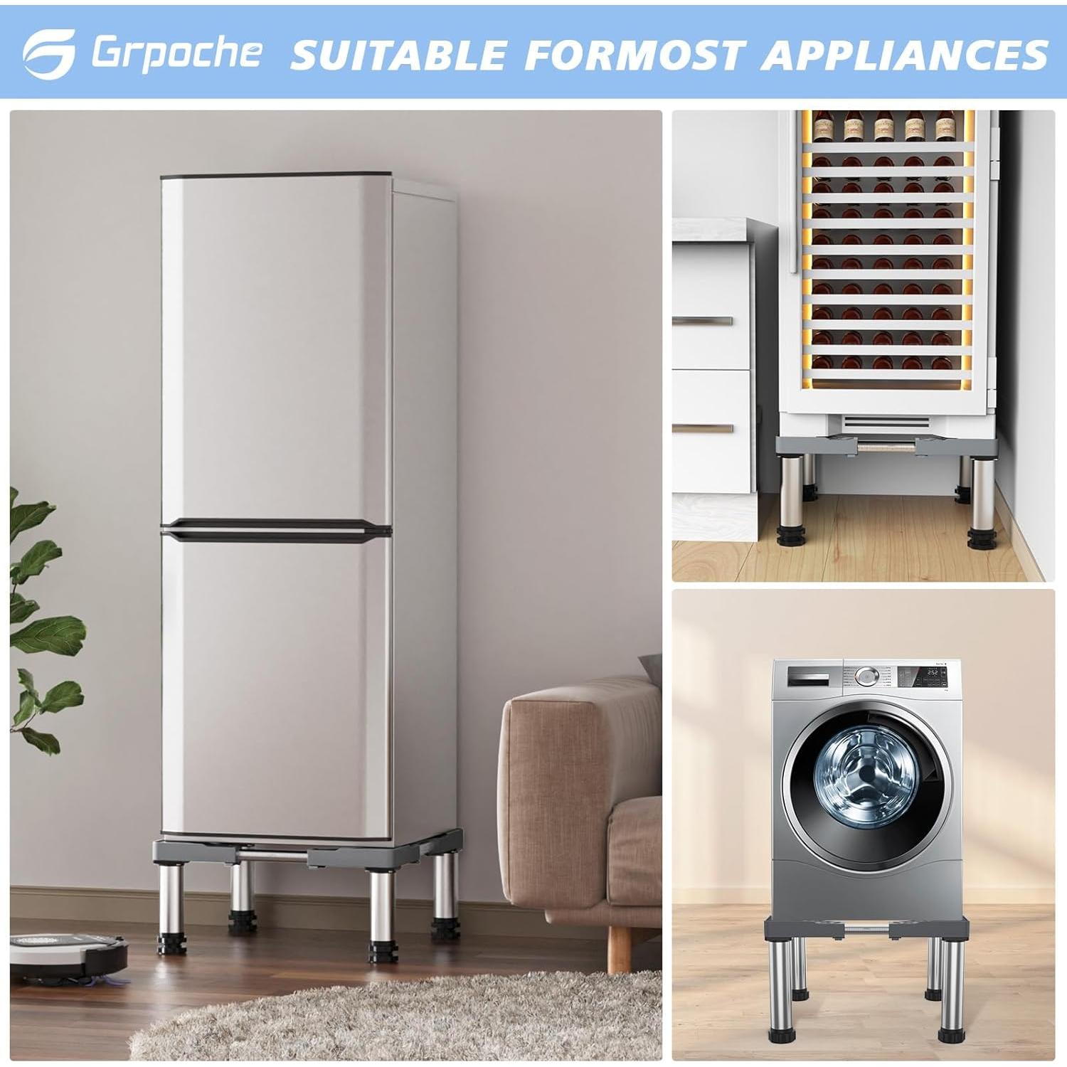 Soporte Ajustable para Mini Nevera GRPOCHE 20-23 cm Gris