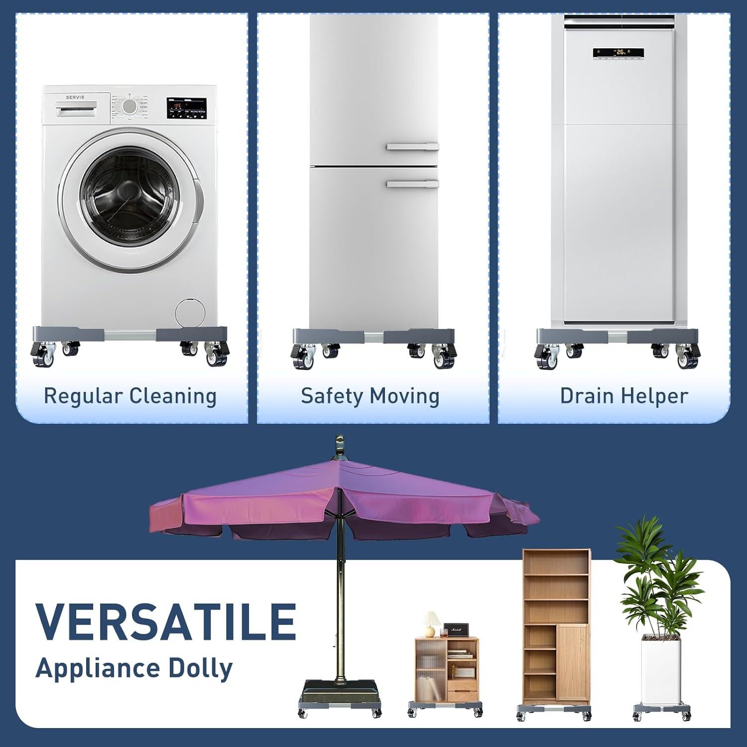 Carro Dolly Ajustable CasaCulina para Electrodomésticos 181kg