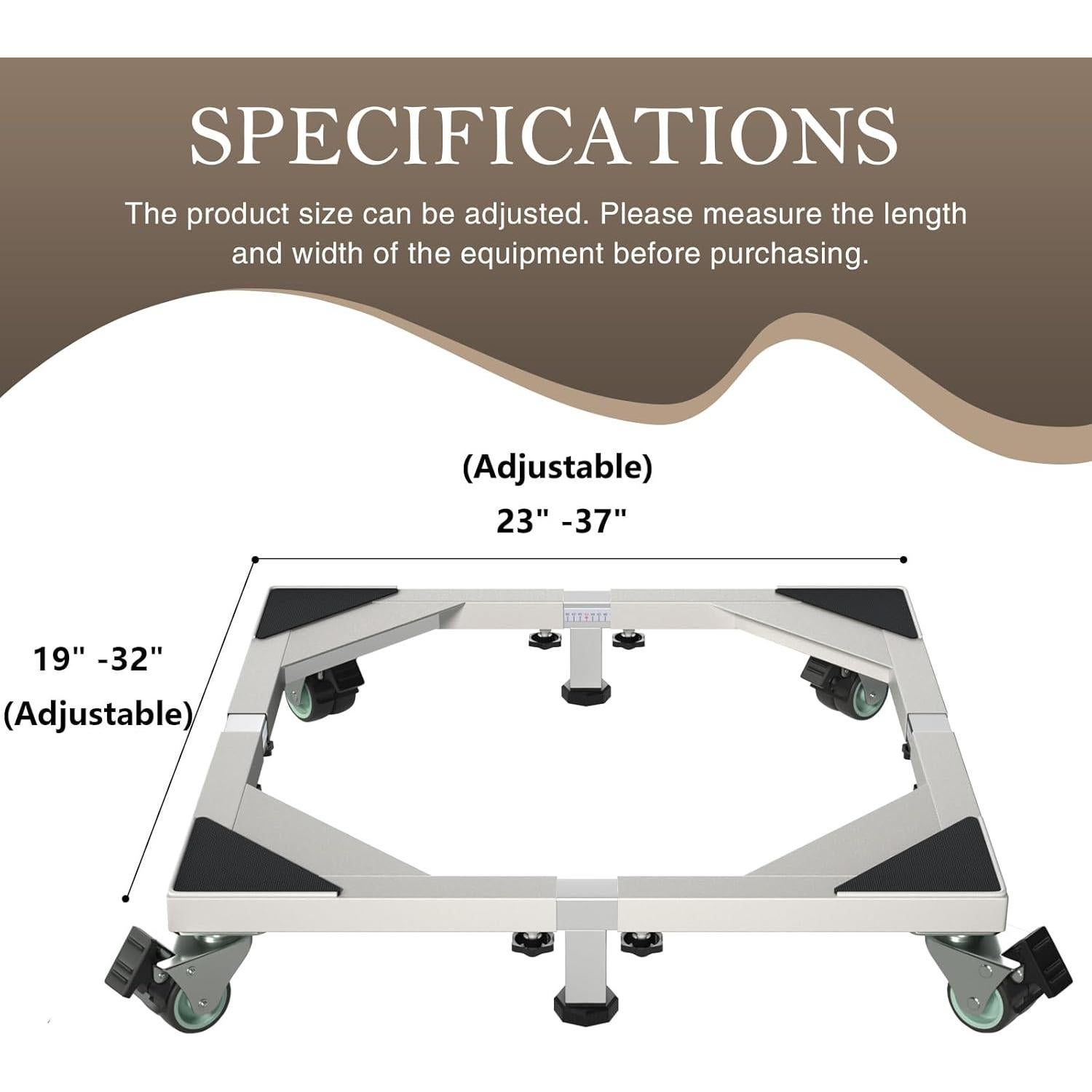 Soporte Móvil Ajustable I'Ezonk para Refrigerador y Lavadora