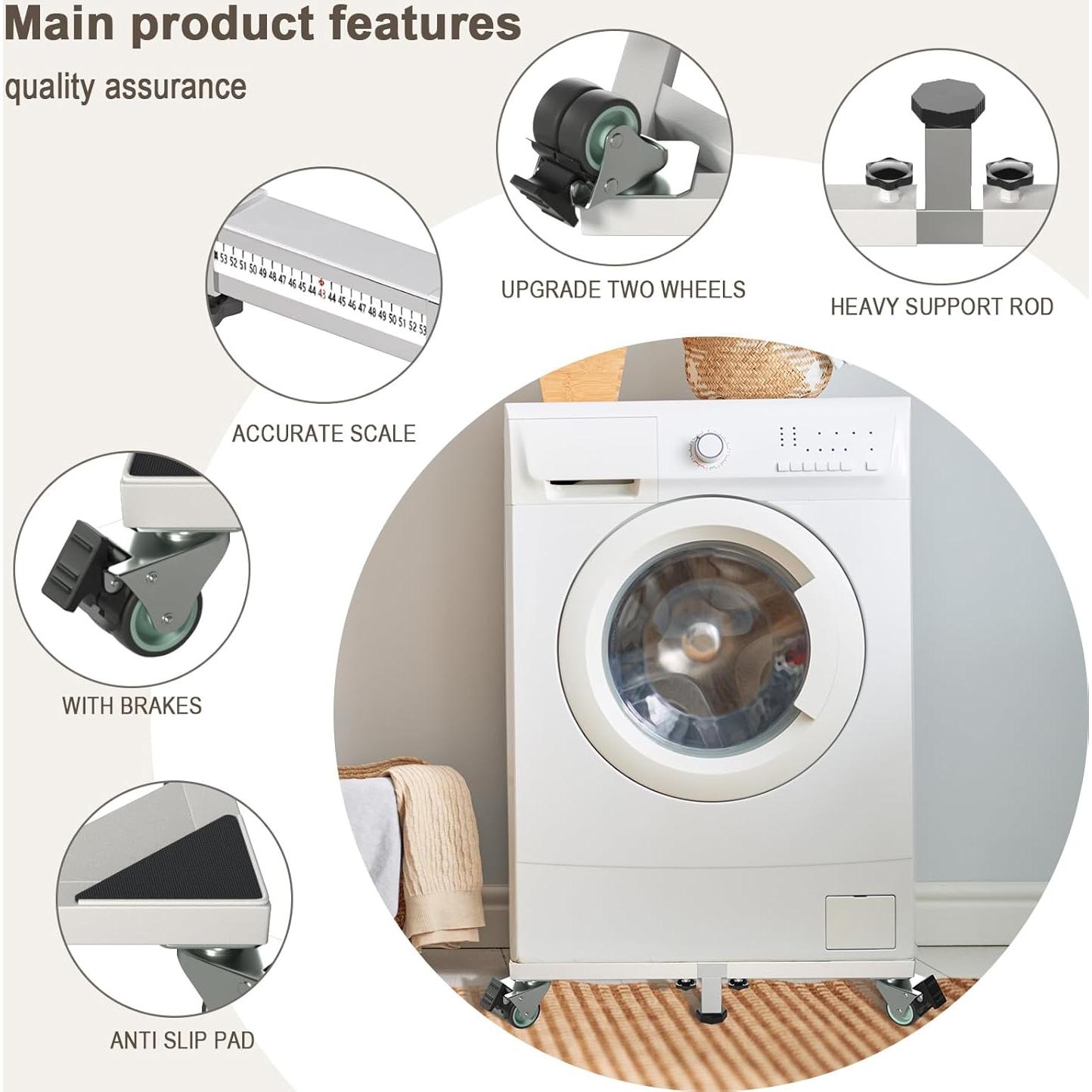 Soporte Móvil Ajustable I'Ezonk para Refrigerador y Lavadora