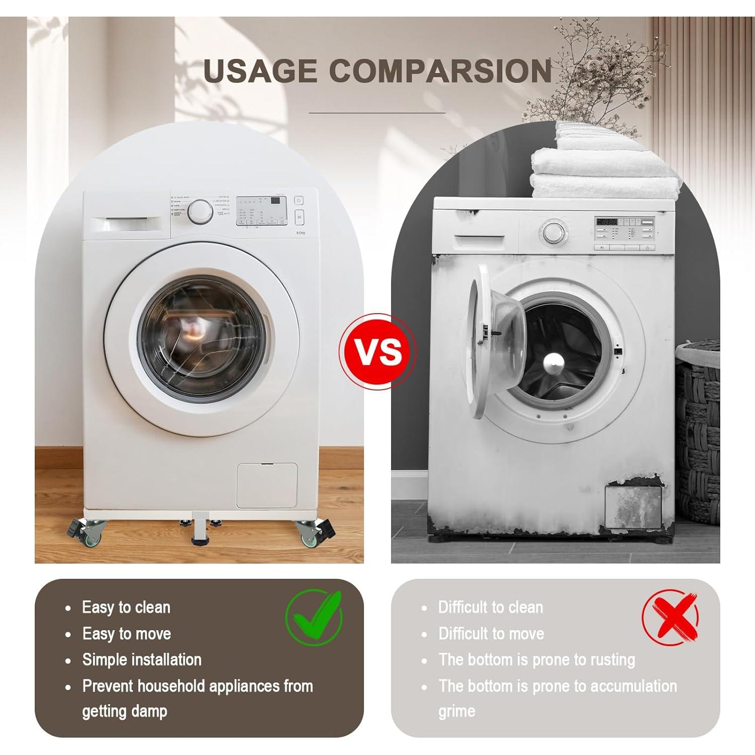 Soporte Móvil Ajustable I'Ezonk para Refrigerador y Lavadora