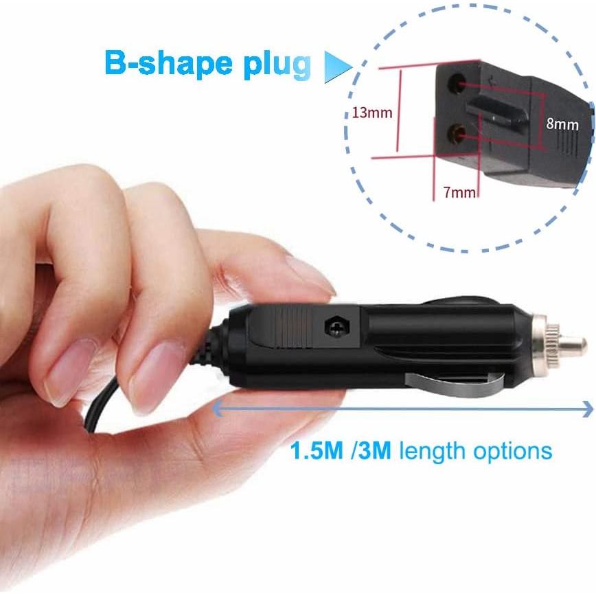 Cable de Alimentación 12V CC DRRI para Neveras Portátiles 3M