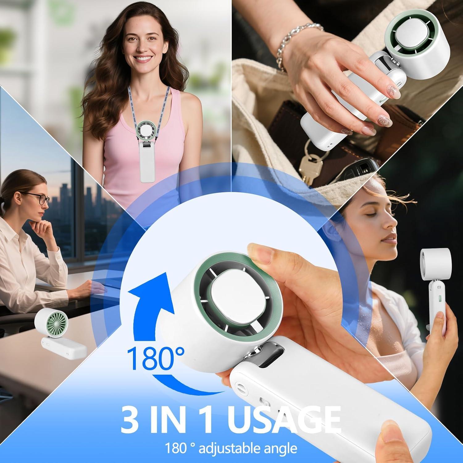 Ventilador Turbo Portátil Enlightcode 13500RPM 5000mAh Blanco