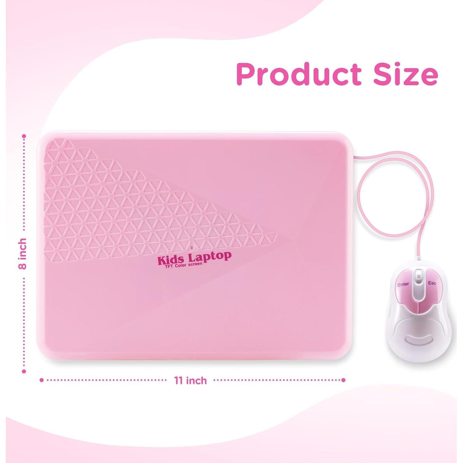 Laptop Educativa para Niños HAIOUMM Rosa 48 Modos Aprendizaje