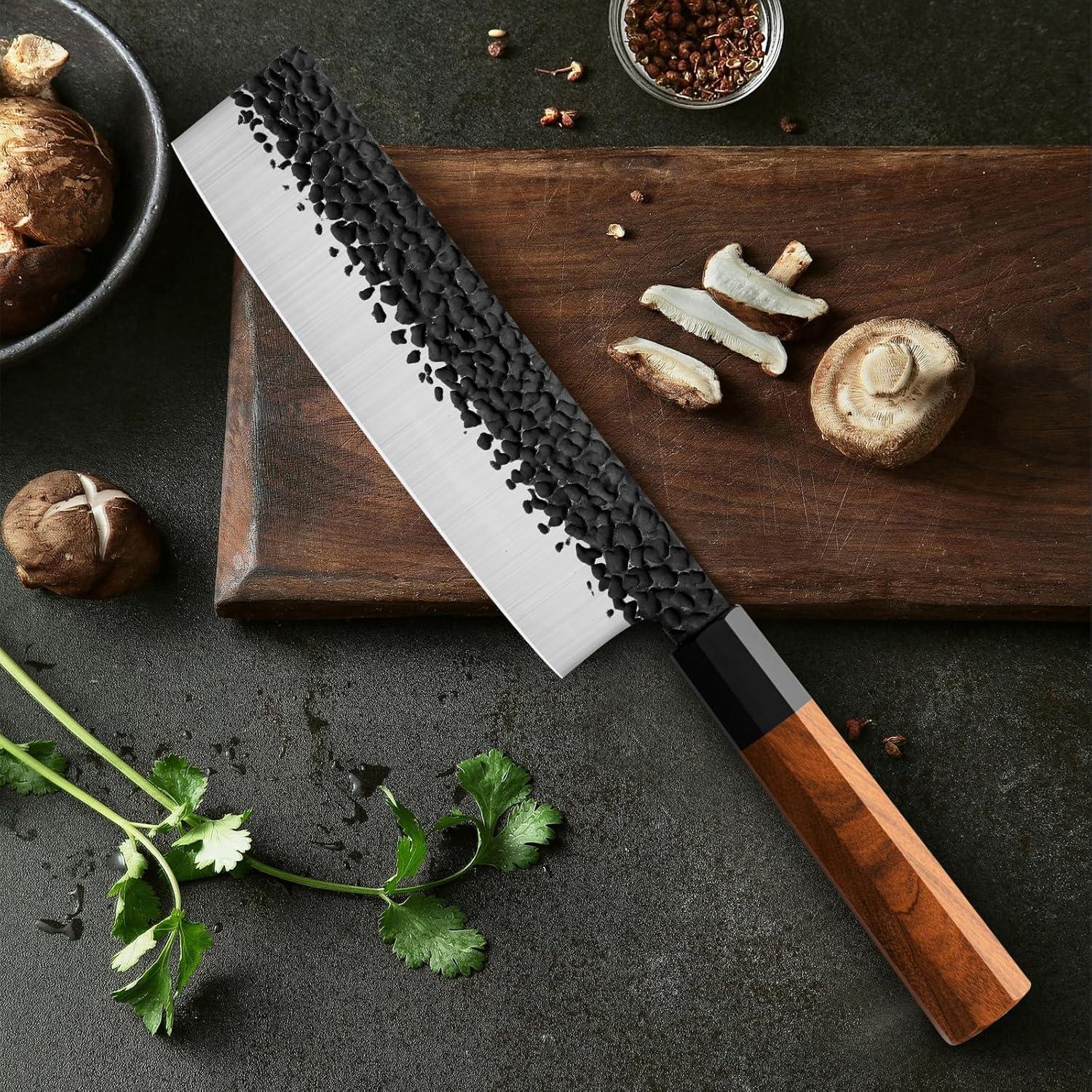 Cuchillo Nakiri 25.4 cm RASSE de acero inoxidable AUS-8