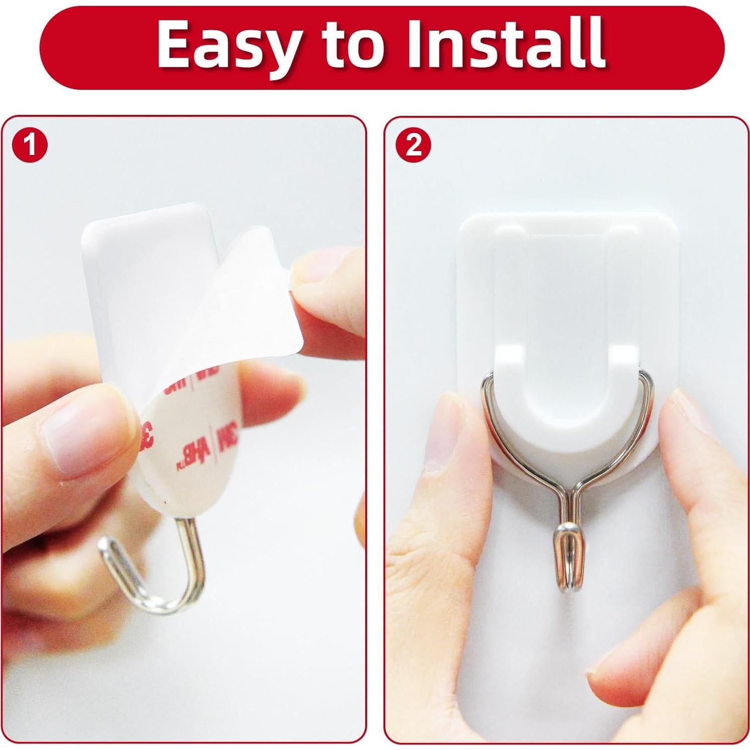 10 Ganchos Adhesivos JulyWind Alta Resistencia 2.27 kg