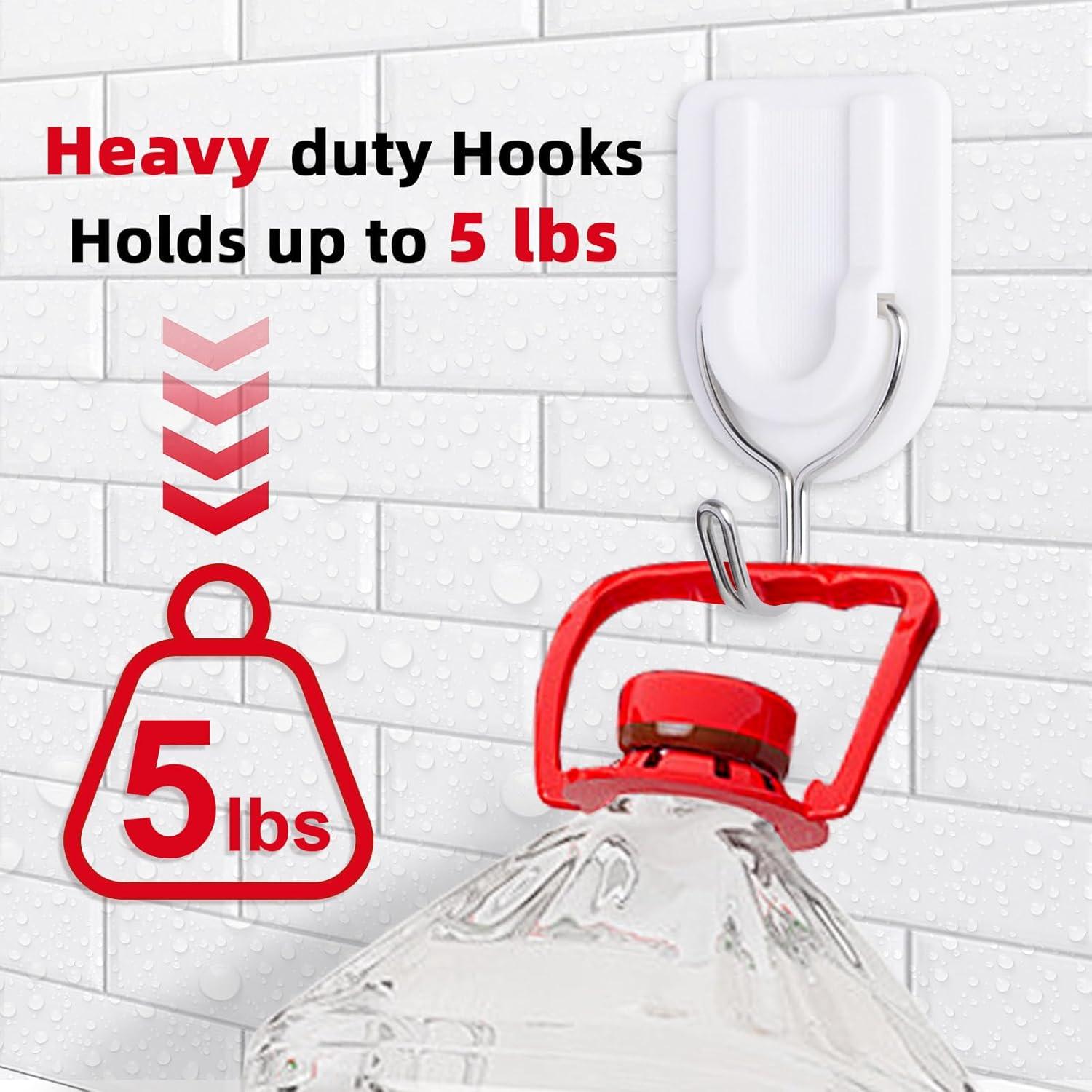 10 Ganchos Adhesivos JulyWind Alta Resistencia 2.27 kg