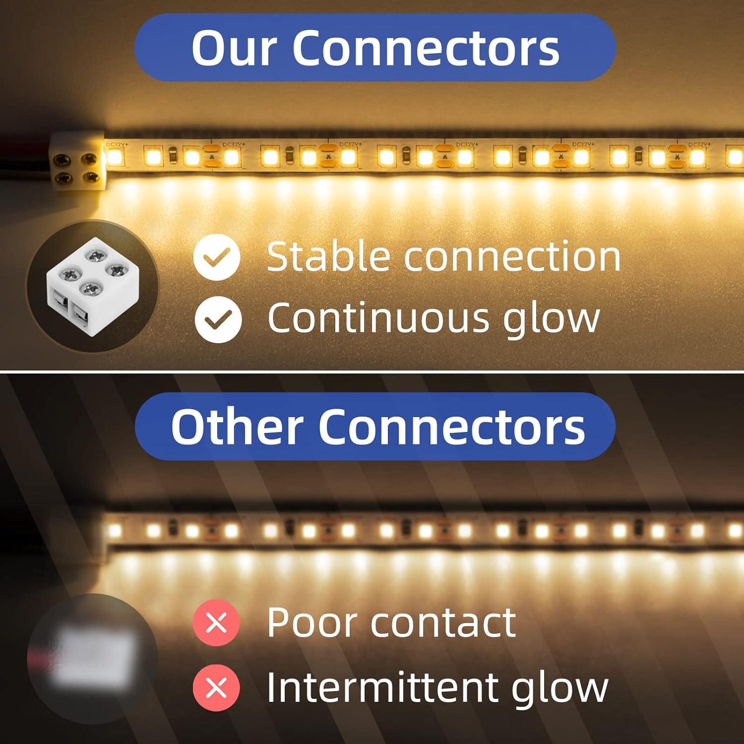 20 Conectores LED 2 Pines 8mm SIOKUY Sin Soldadura