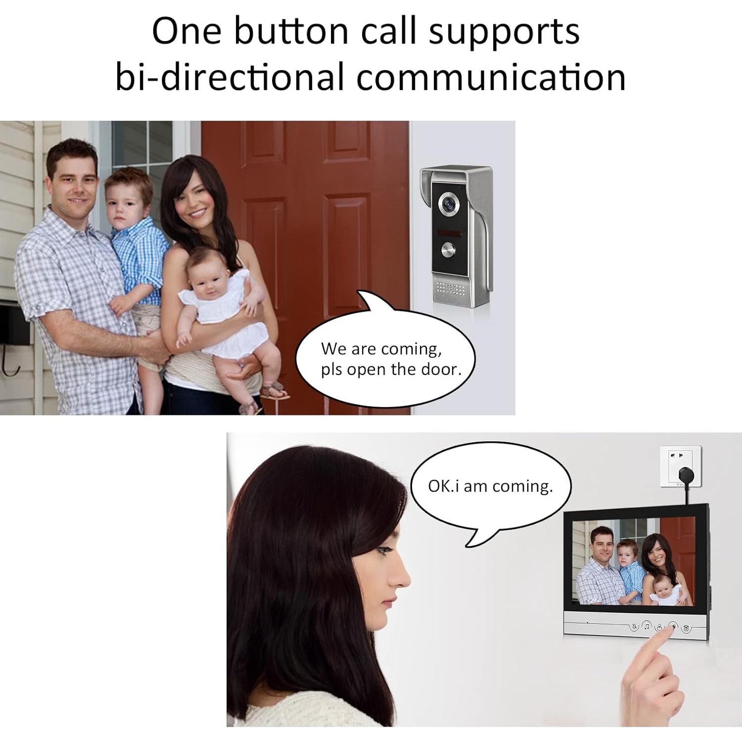 Sistema de Intercomunicacion por Video WOLILIWO 9" Cableado HD