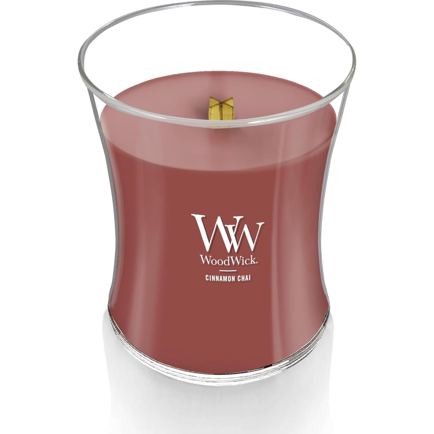 Vela de Hora de Arena Mediana WoodWick Canela Chai 283.5g