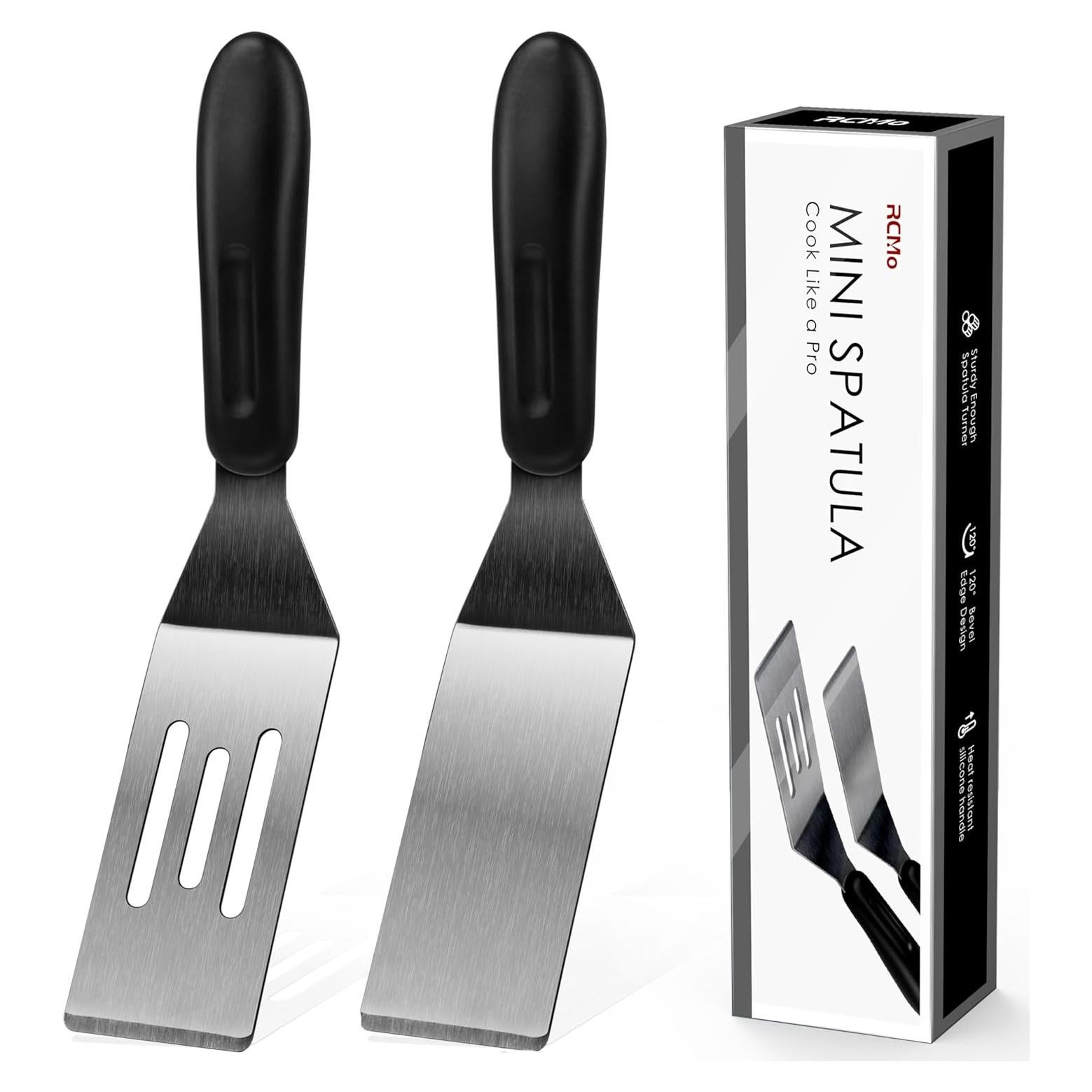 Juego de 2 Espátulas de Acero Inoxidable RCMo 20.32x3.81cm