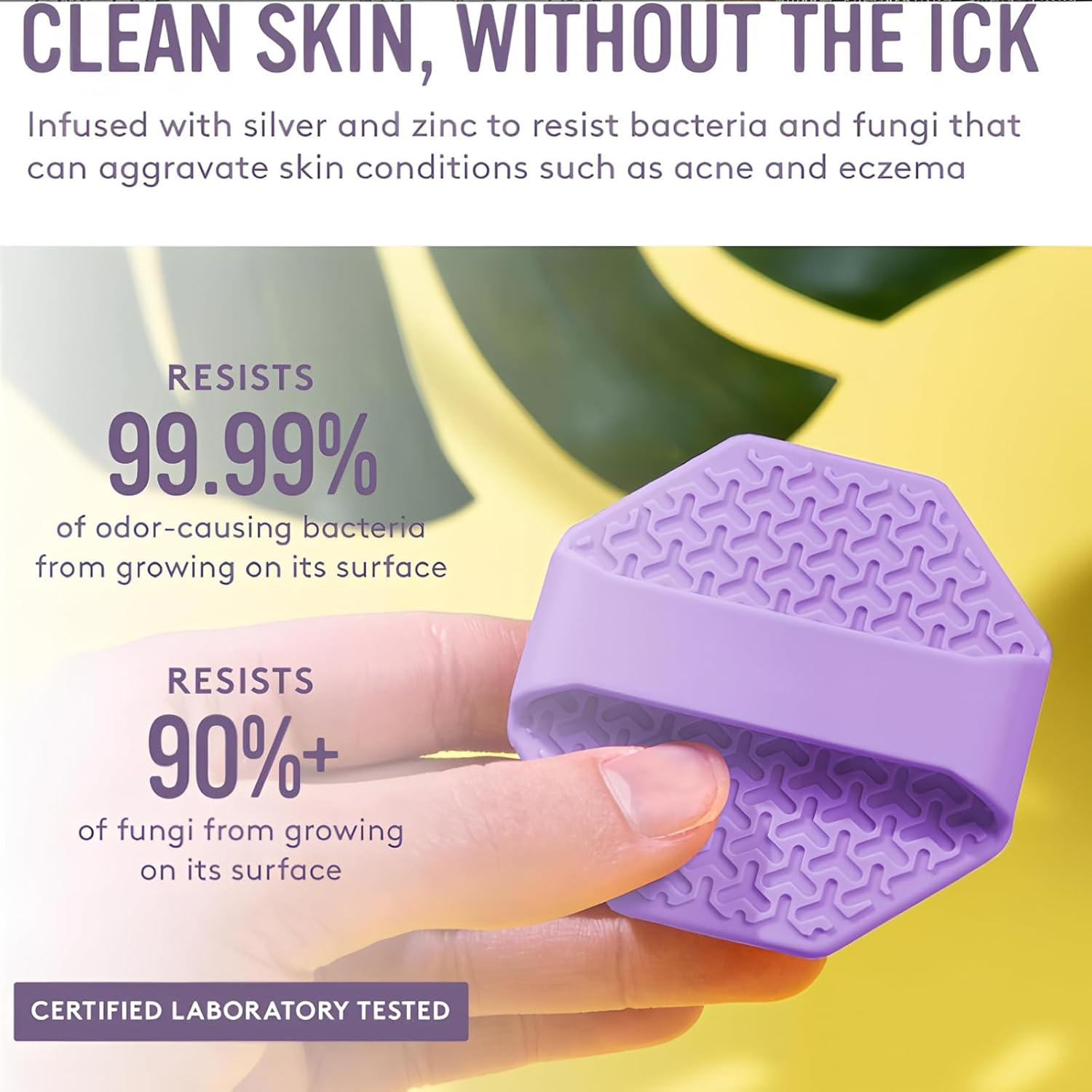 Exfoliador Facial de Silicona PINjiaju Morado 5.7cm