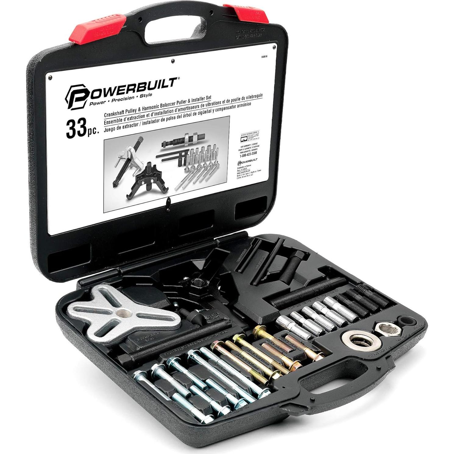 Kit de Herramientas Powerbuilt 33 Piezas Balancines Armónicos