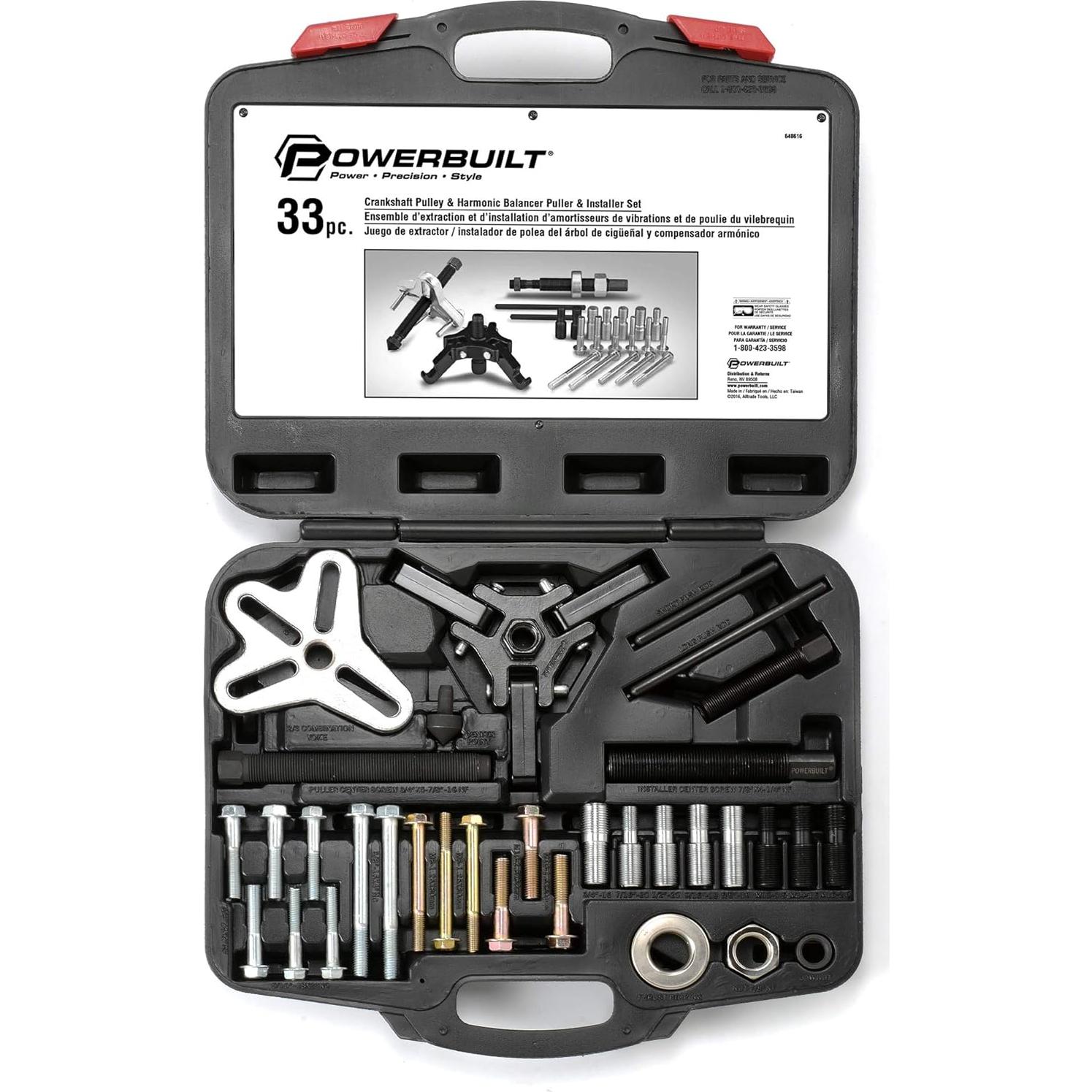 Kit de Herramientas Powerbuilt 33 Piezas Balancines Armónicos