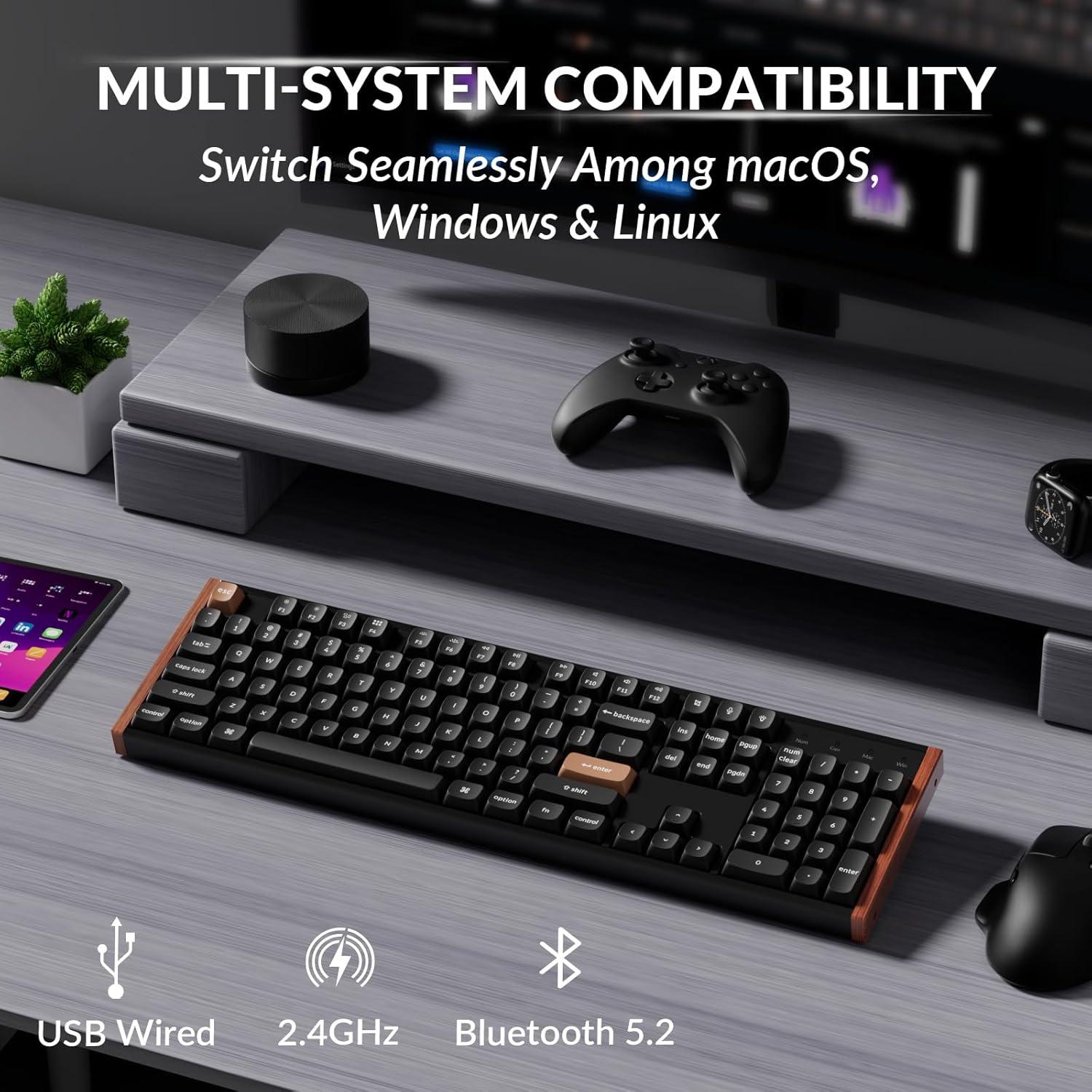 Teclado Inalámbrico Keychron K10 HE RGB Mecánico Negro