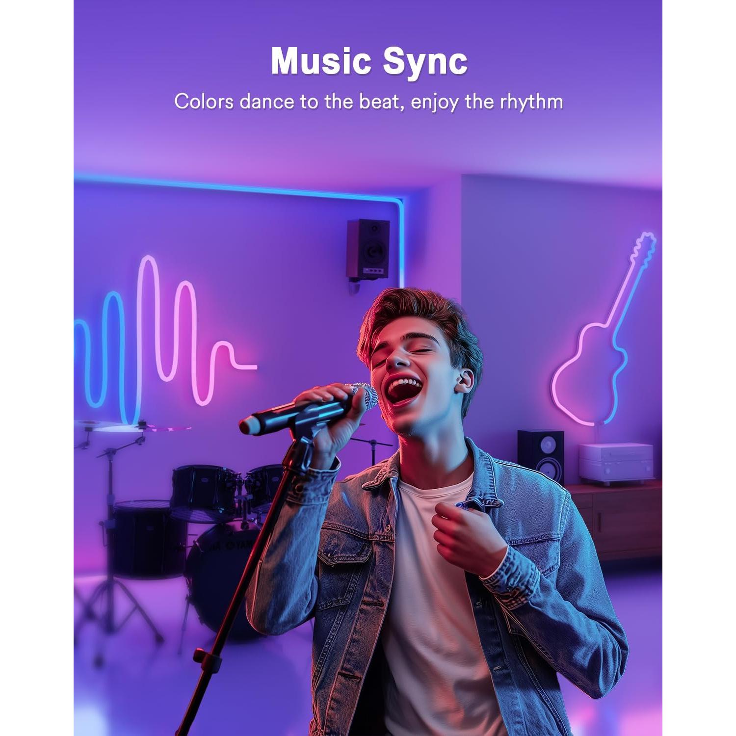 Tira de Luz LED Lumary 2.99m RGB y Blanca Cálida, Control Alexa